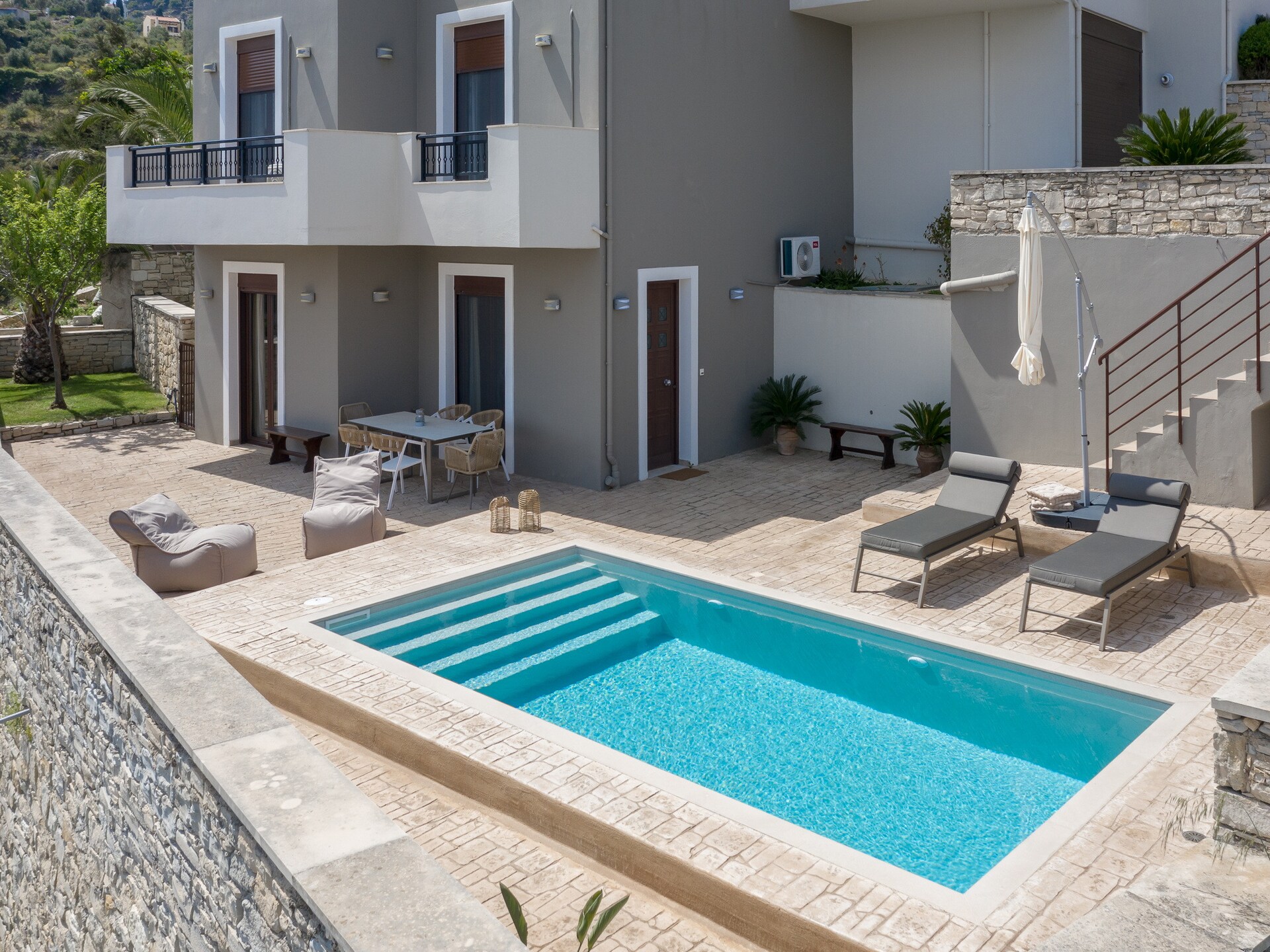 Zonnige studio met privézwembad en uitzicht op zee bij Rethymno - foto 12