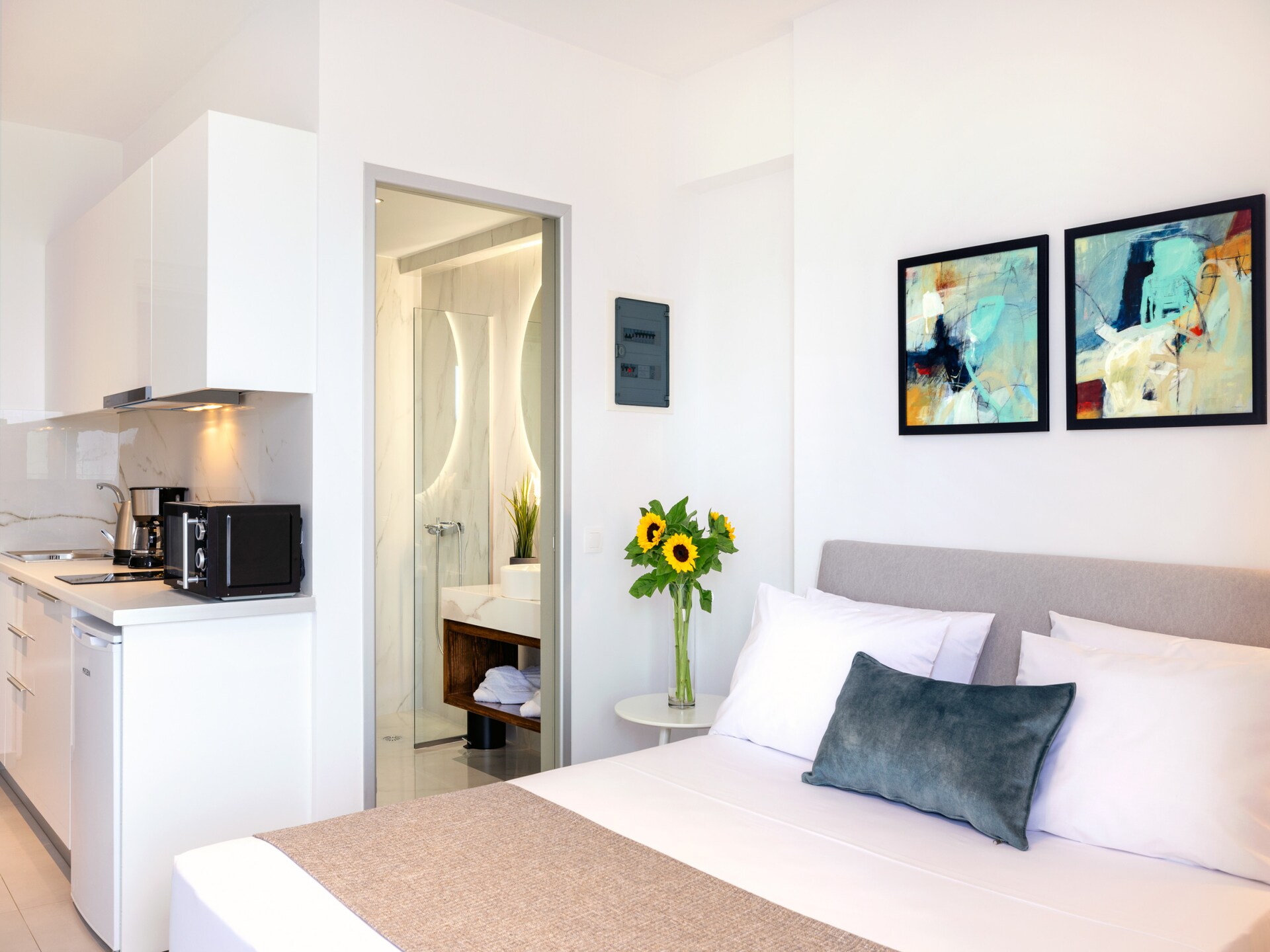 Moderne studio met zeezicht op 300 meter van het strand van Rethymno - foto 6