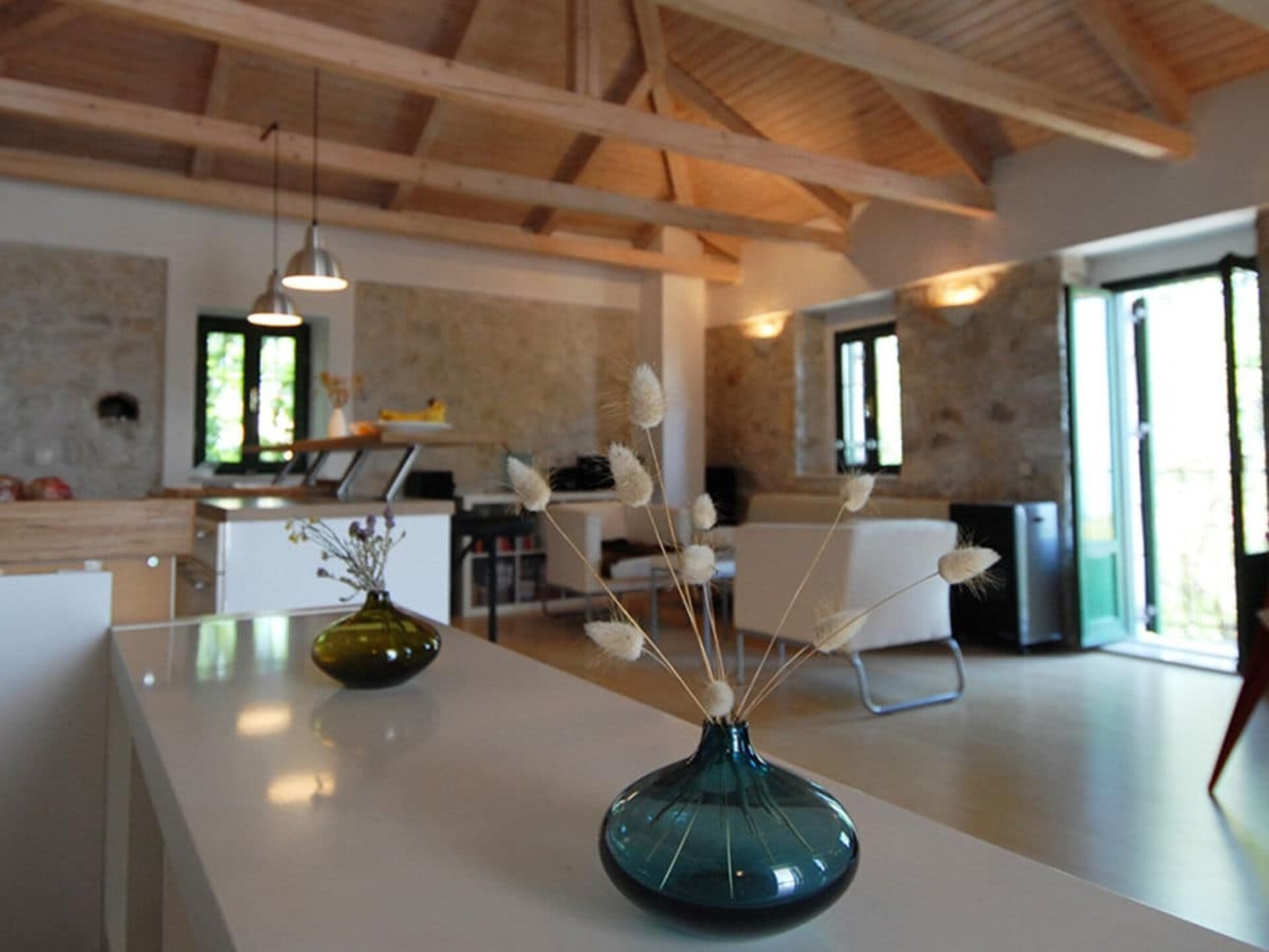 Stijlvol stenen huis met zeezicht op Lefkada, 300m van centrum Kavalos - foto 7