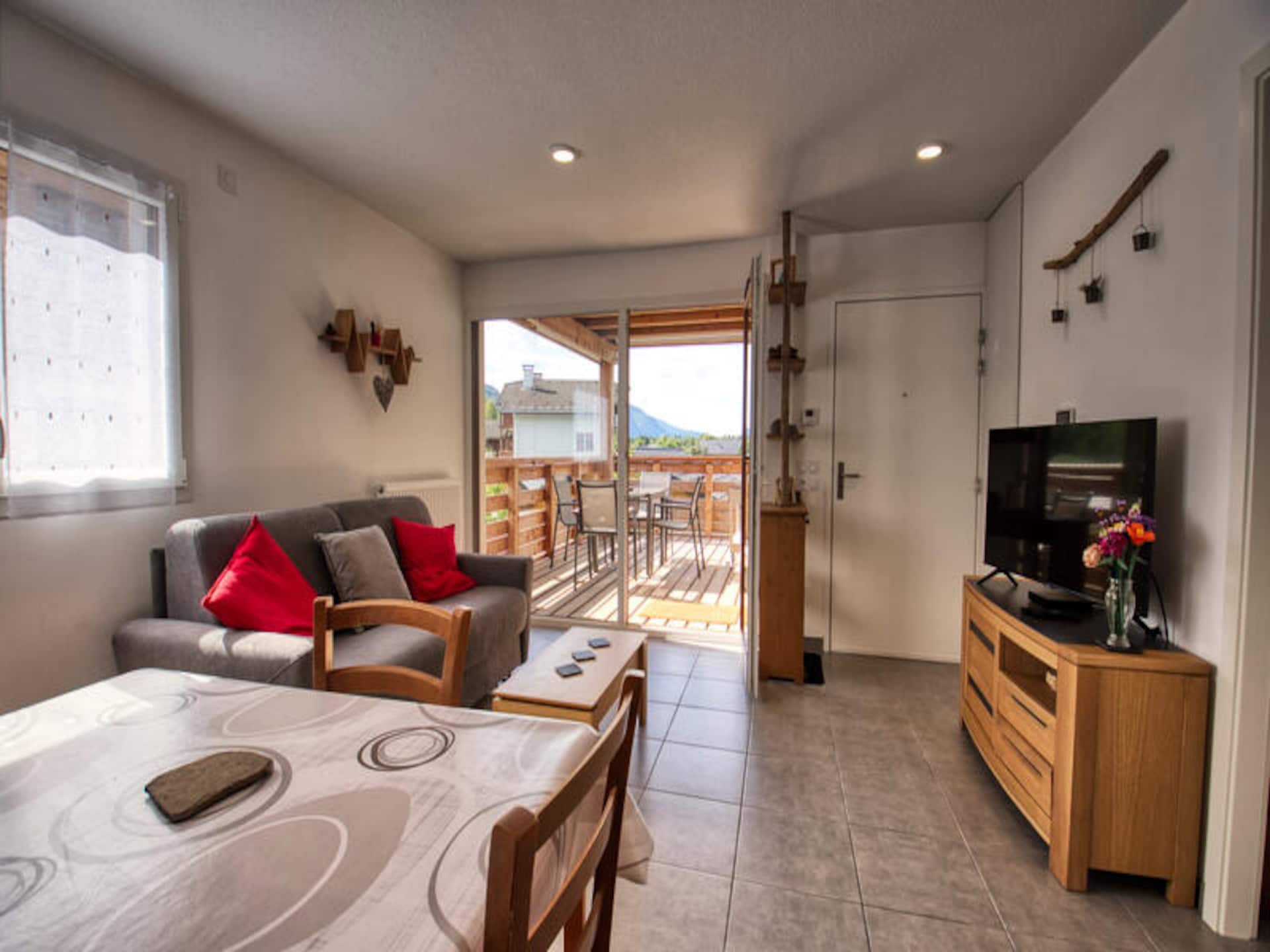 Licht appartement op het zuidwesten met terras, vlakbij Morillon - foto 5