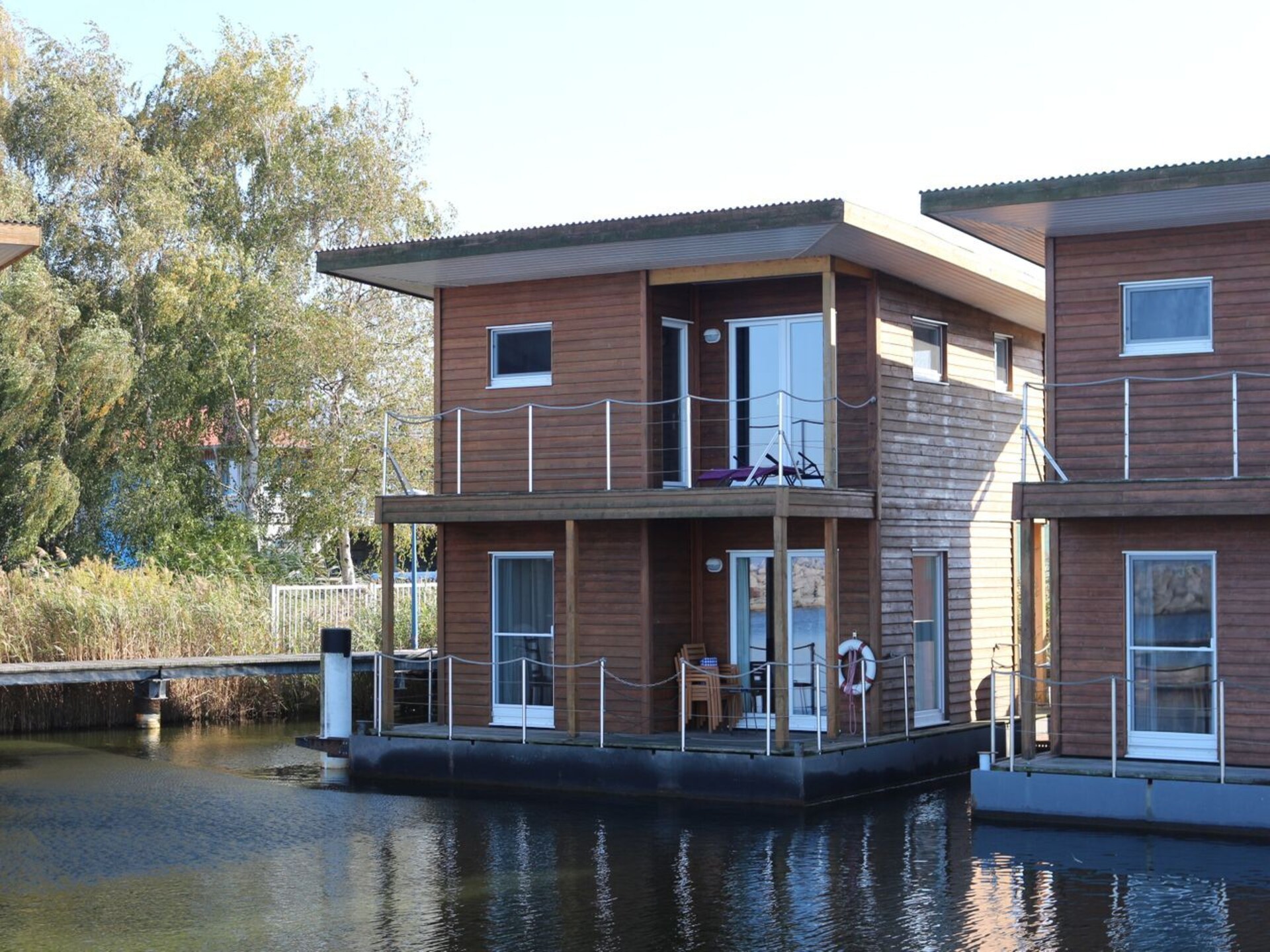Woonboot aan de lagune bij Barth met dakterras, vlakbij het centrum - foto 2