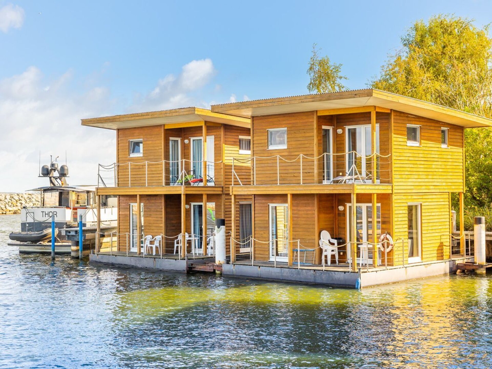 Woonboot voor 5 personen aan de lagune van Barth, vlak bij de Oostzee - foto 1
