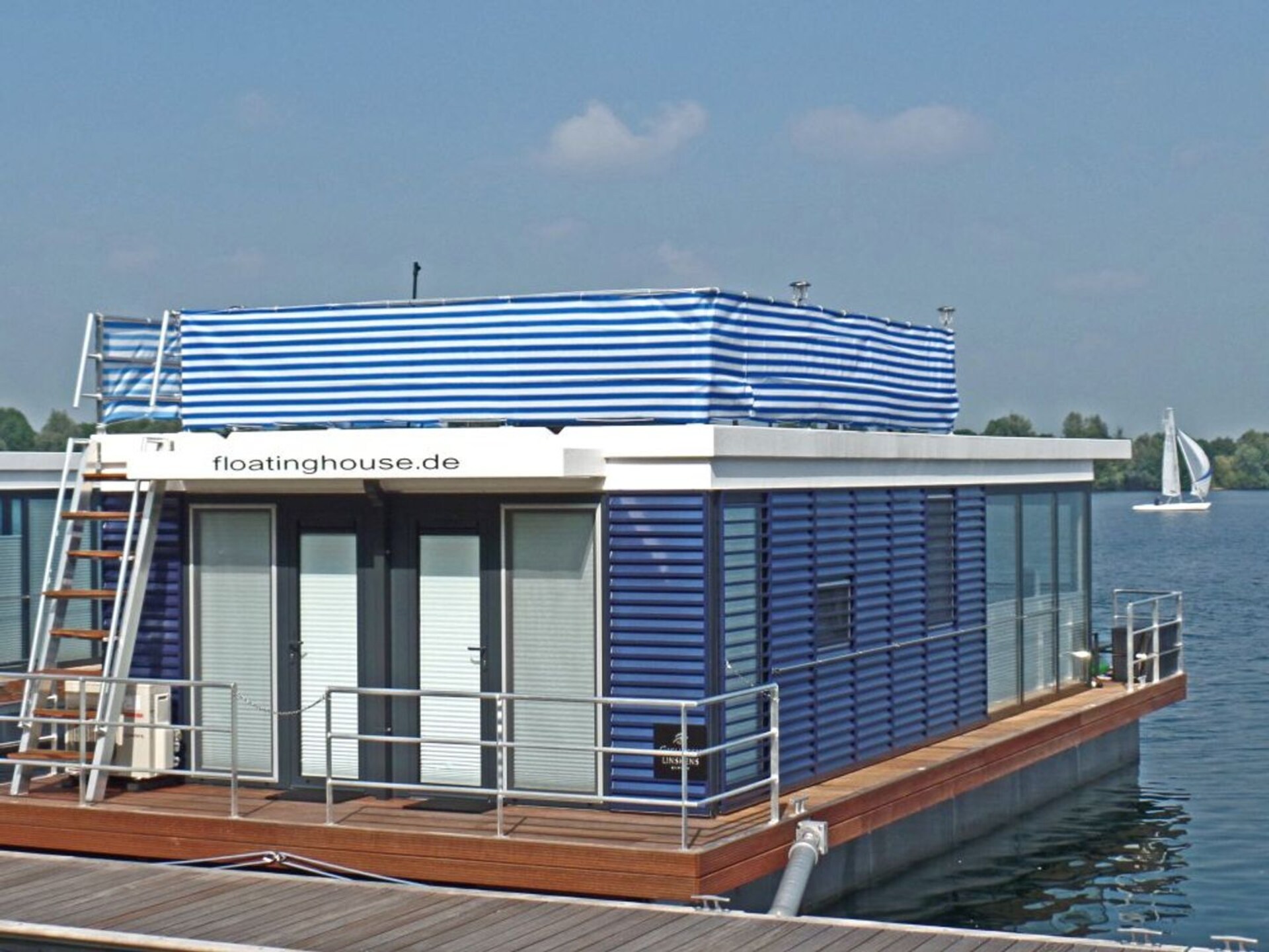 Woonboot voor 2 aan het water bij Xanten met eigen steiger - foto 1