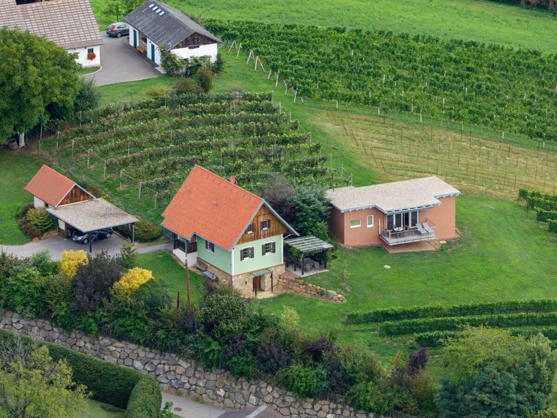 Modern vakantiehuis met privésauna tussen de wijngaarden in Fehring - foto 2