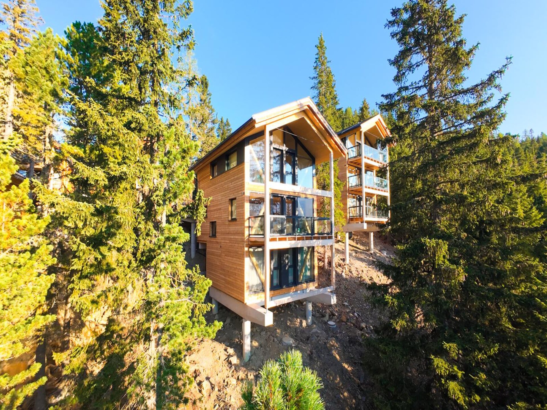 Ruim houten chalet voor 8 personen met sauna op 1800 meter hoogte in Turrach - foto 1
