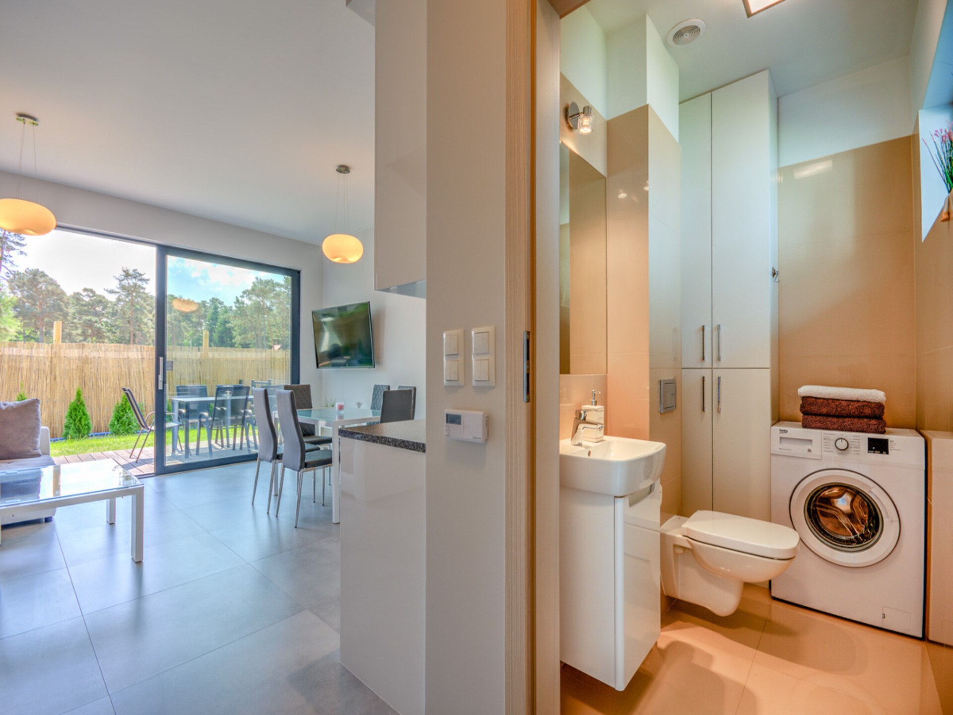 Modern vakantiehuis voor 6 in het bos, 200m van strand Pobierowo - foto 12