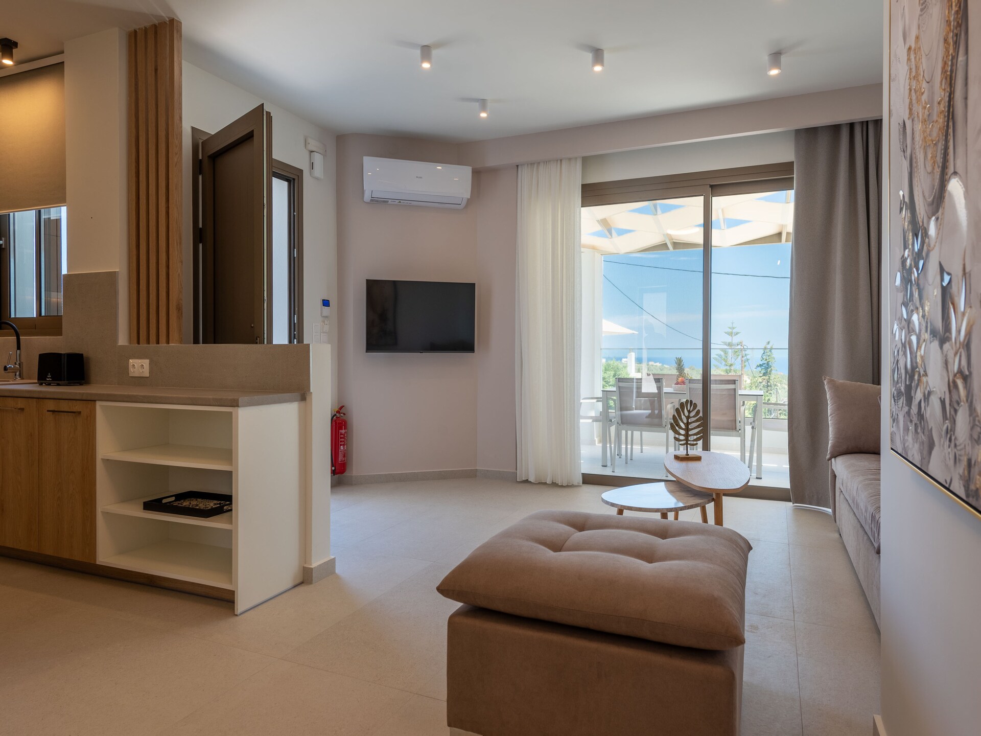 Privézwembad en panoramisch zeezicht in villa in Rethymno - foto 9