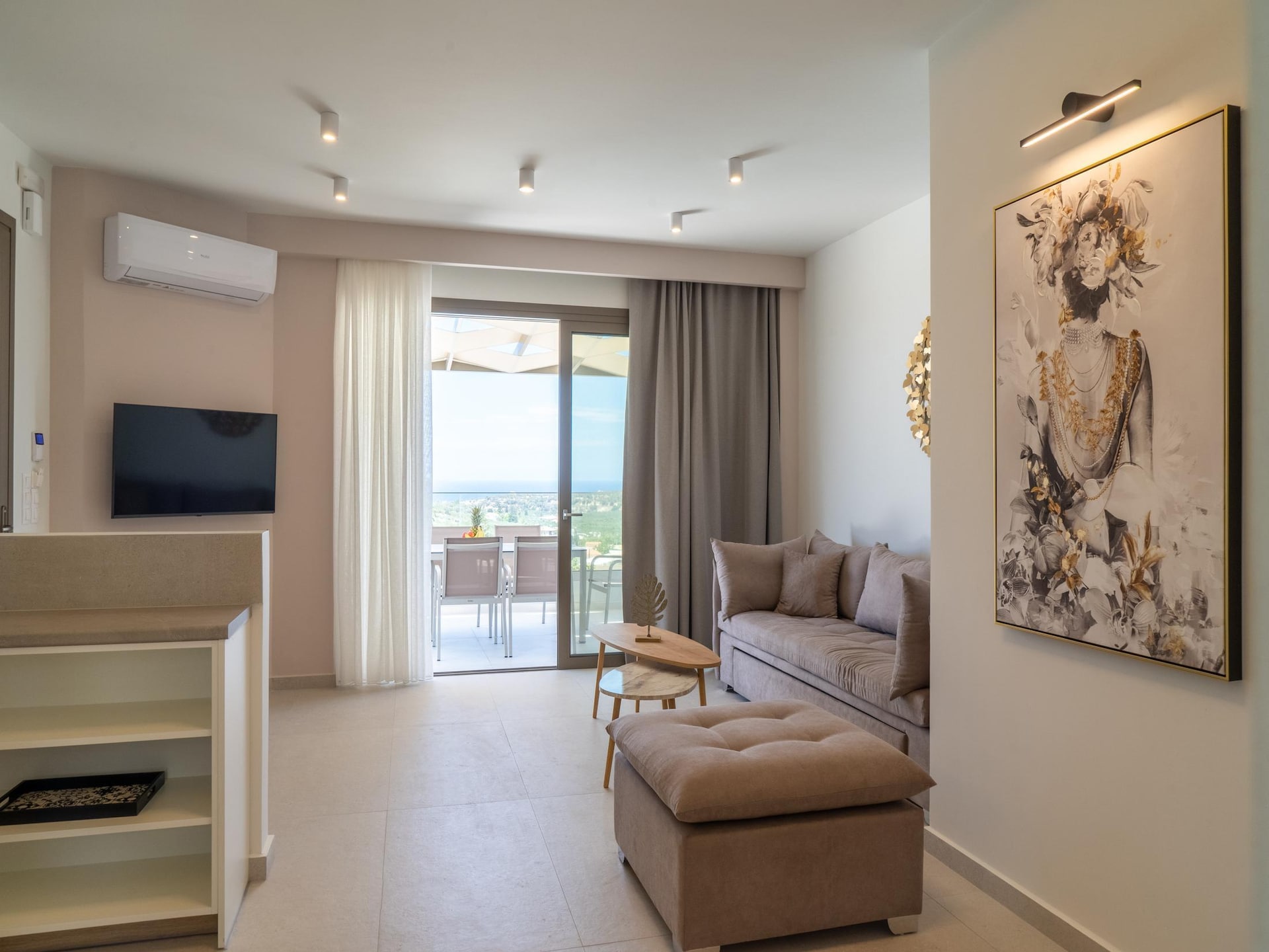 Privézwembad en panoramisch zeezicht in villa in Rethymno - foto 11