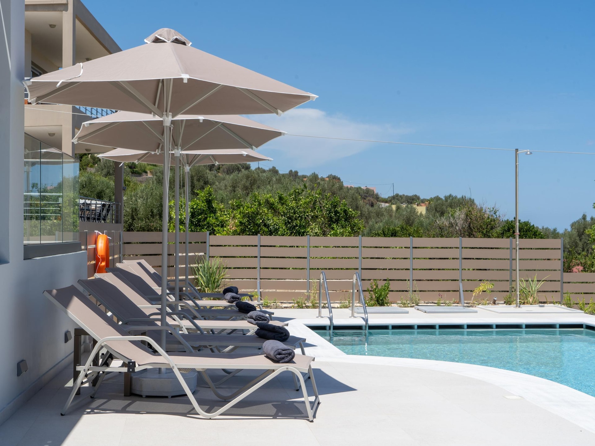 Privézwembad en panoramisch zeezicht in villa in Rethymno - foto 33