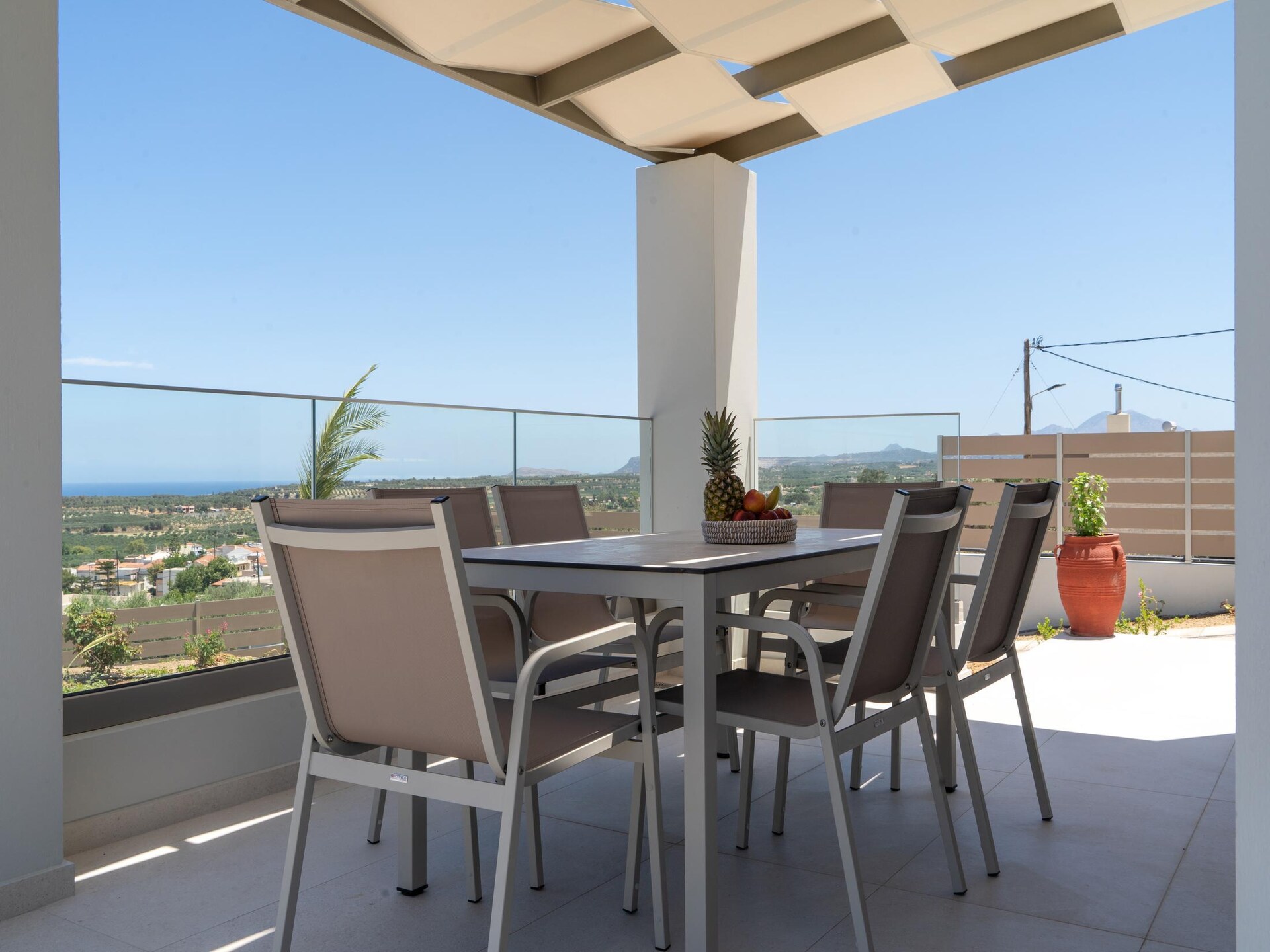 Privézwembad en panoramisch zeezicht in villa in Rethymno - foto 6