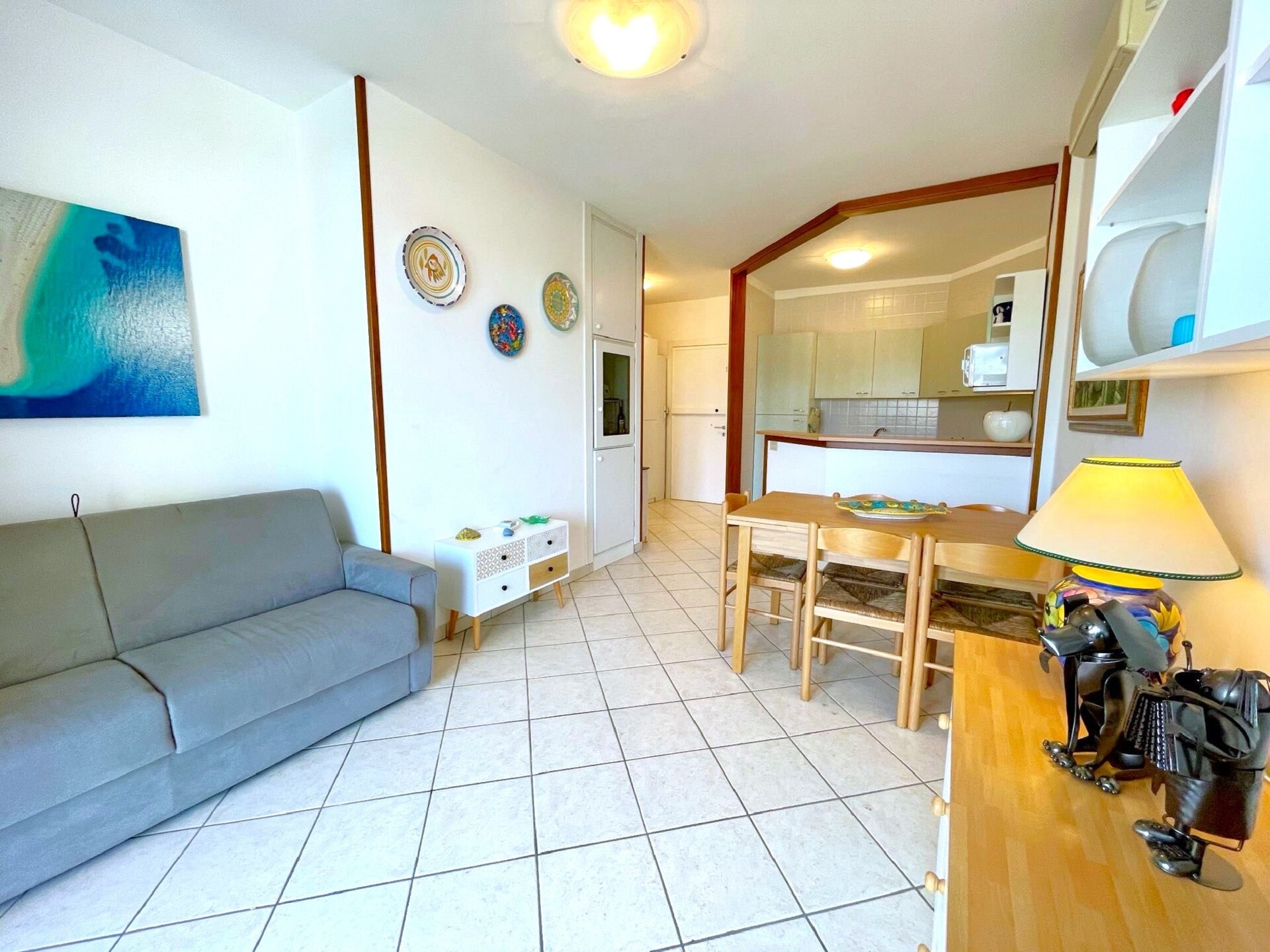 Zonovergoten appartement met zwembad op 50 meter van zee in Porto Santa Margherita - foto 2
