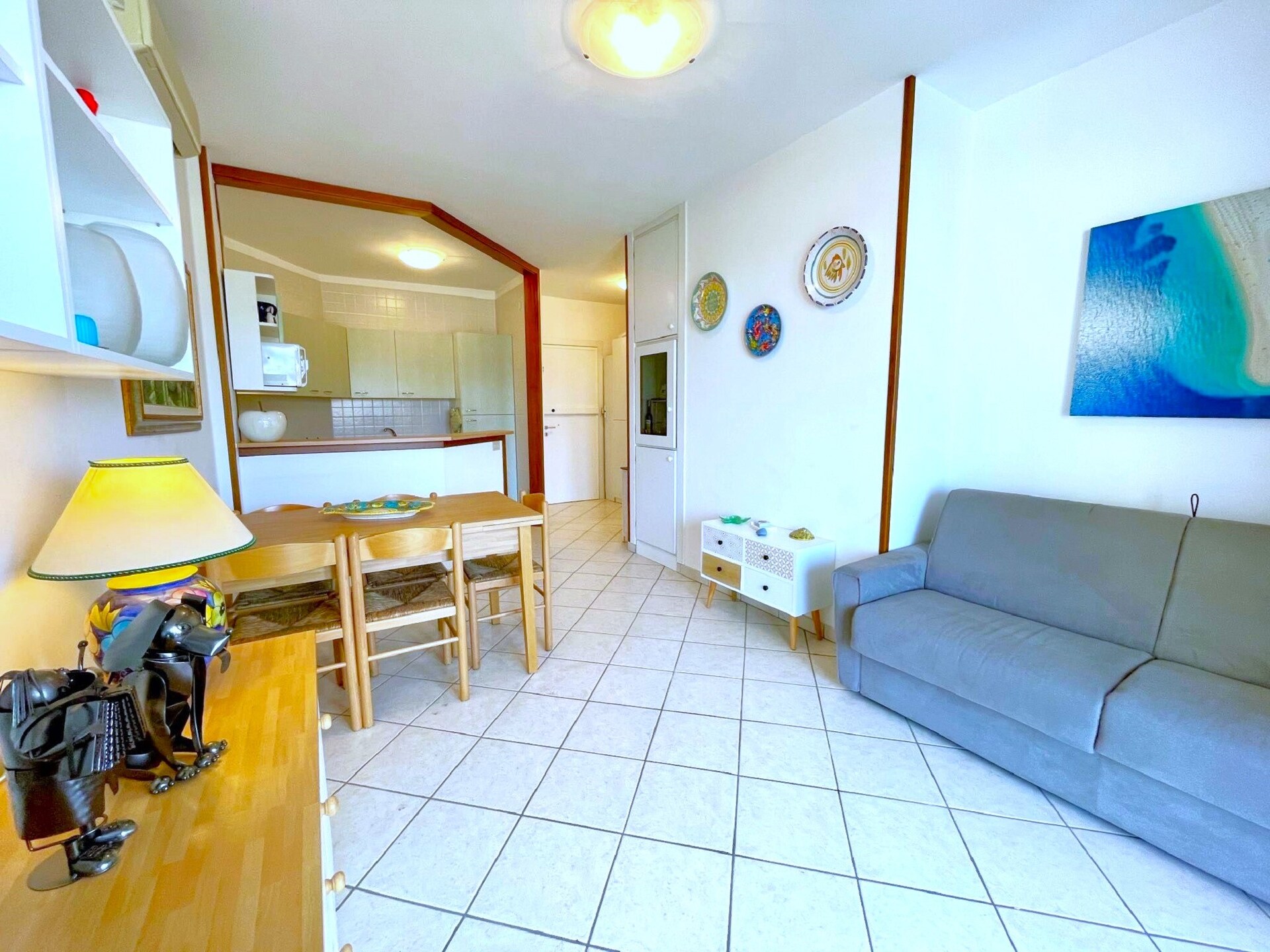Zonovergoten appartement met zwembad op 50 meter van zee in Porto Santa Margherita - foto 19