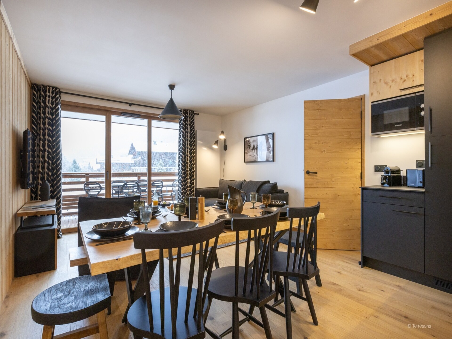 Ruim 8-persoons appartement in La Chapelle d'Abondance met balkon en bergzicht - foto 4
