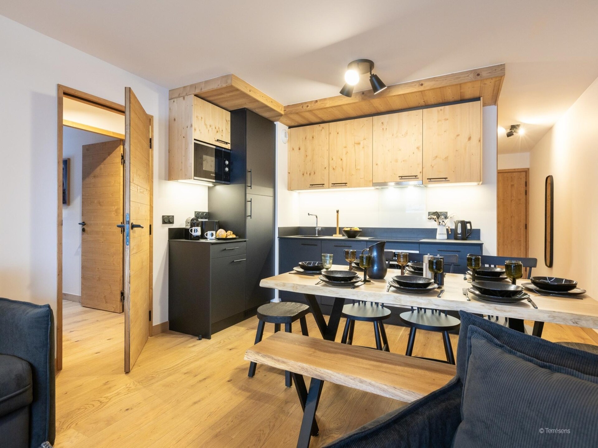 Ruim 8-persoons appartement in La Chapelle d'Abondance met balkon en bergzicht - foto 9