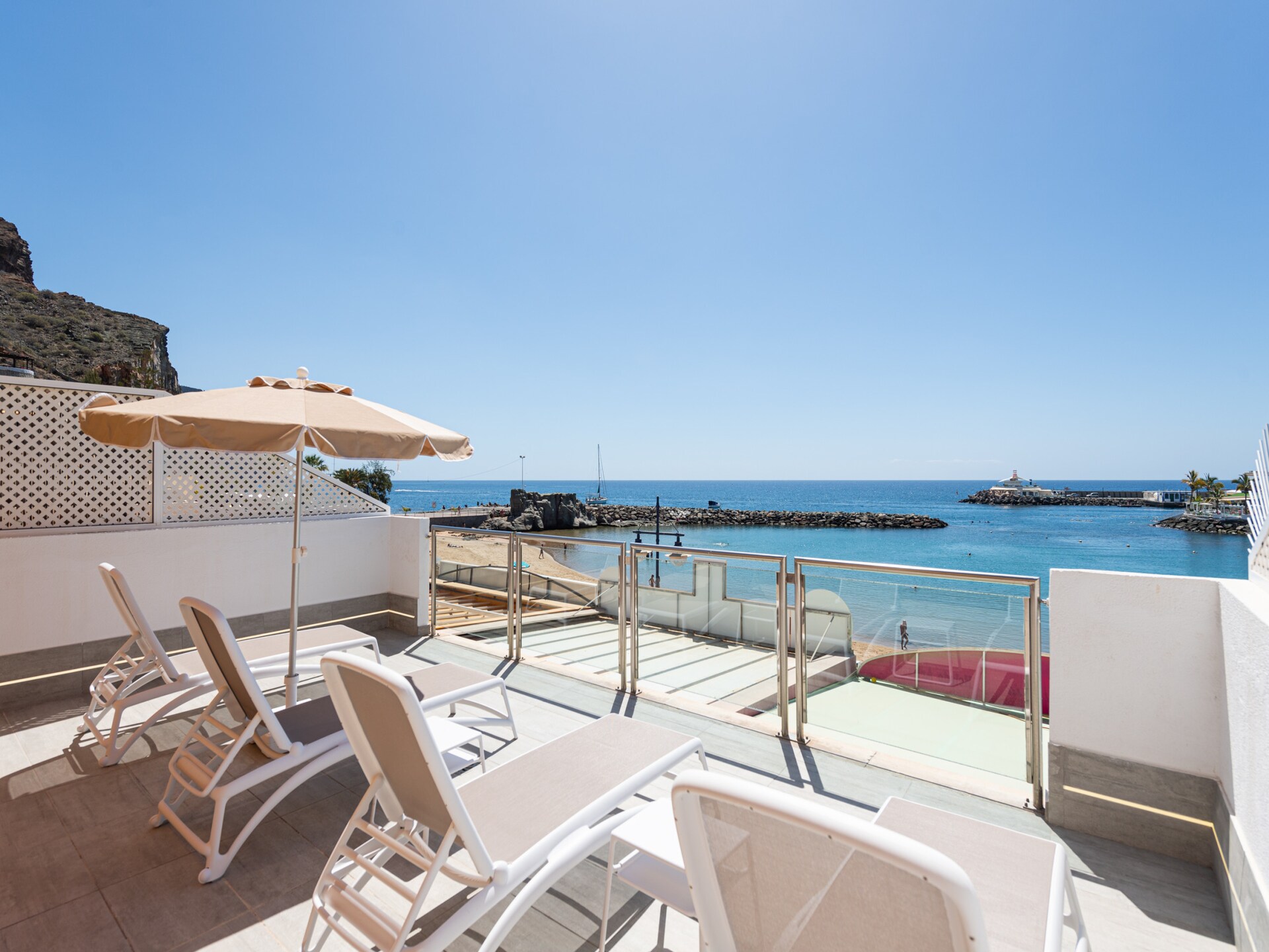 Strandappartement Blue Sea I in Playa de Mogán met zeezicht en terras - foto 9