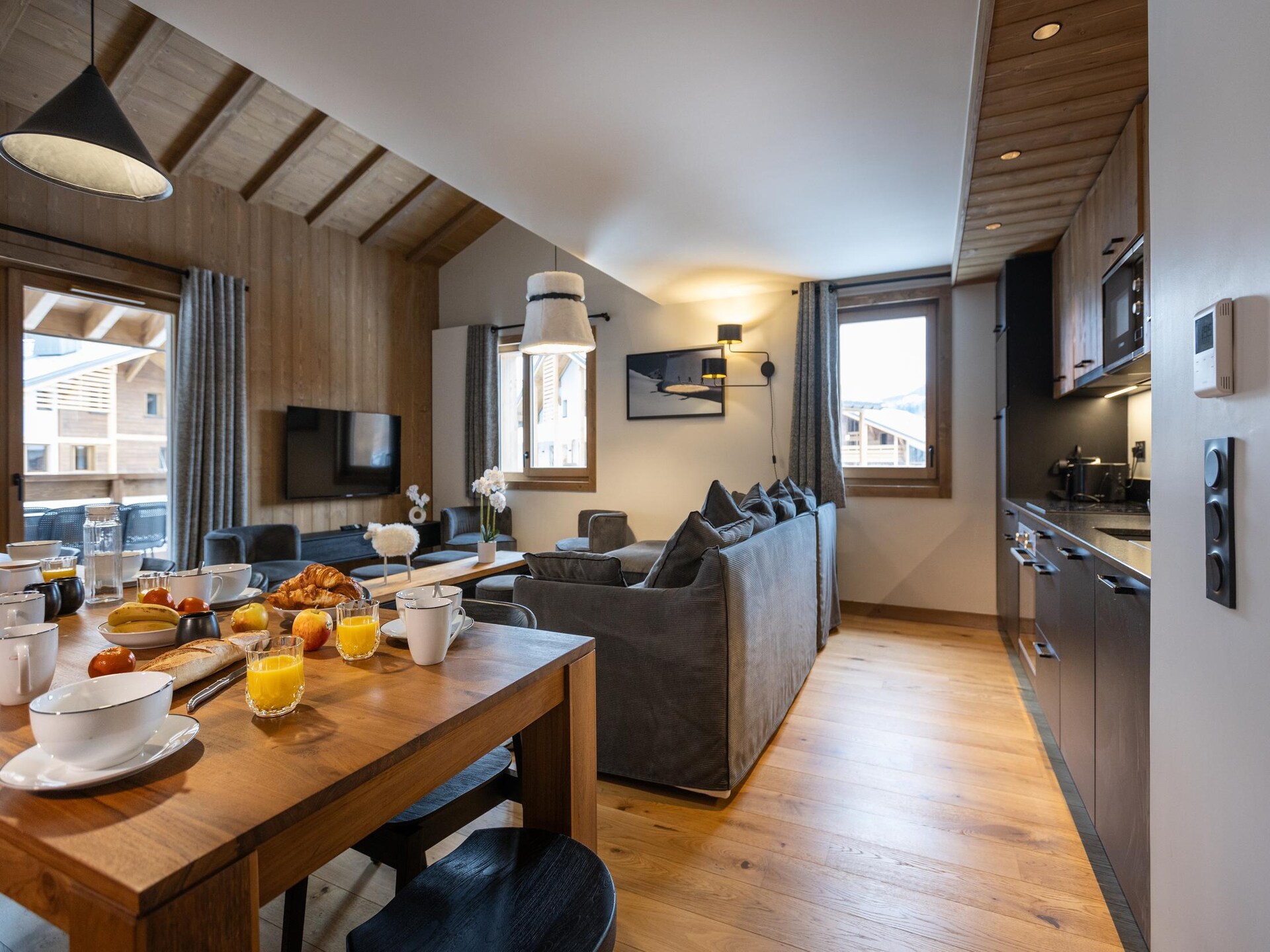 Ruim appartement in Megève met balkon en panoramisch uitzicht, 10 personen - foto 2