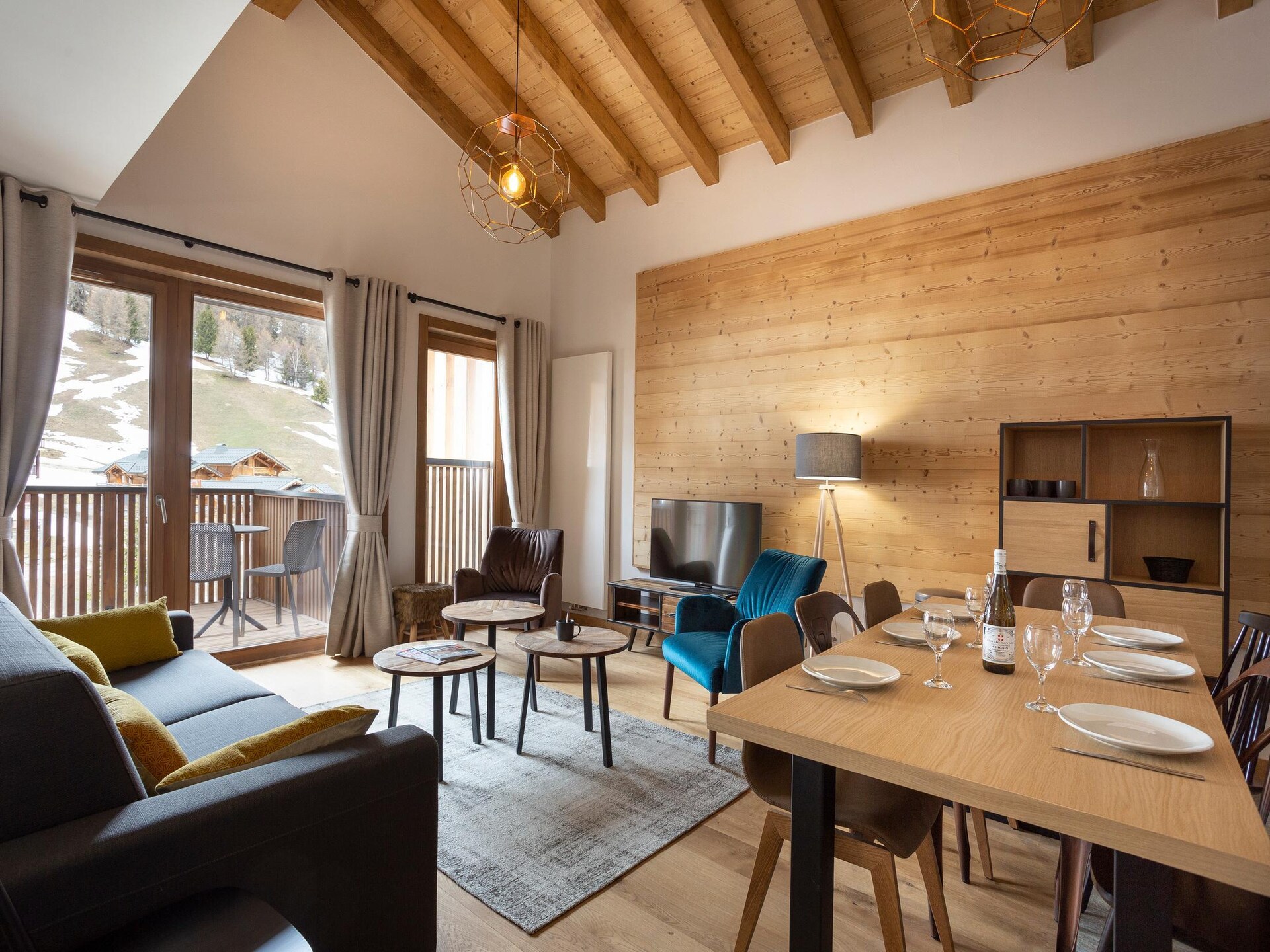 Le Diamant des Neiges-A38S: Ski-in ski-out appartement voor 8 in La Plagne - foto 5