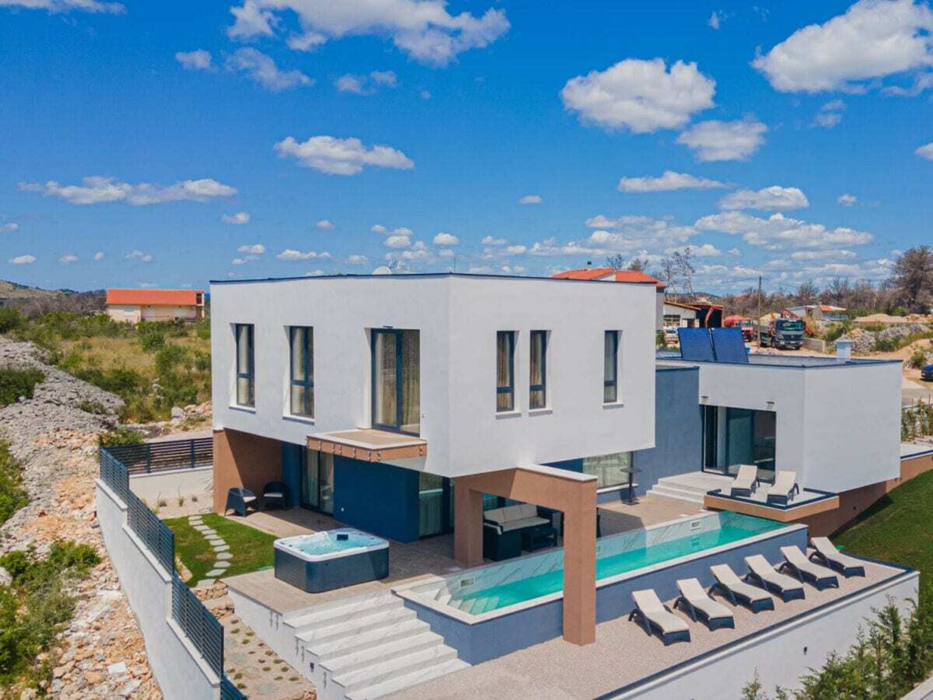 Modern appartement voor 8 met privézwembad, sauna en jacuzzi in Zaton - foto 1