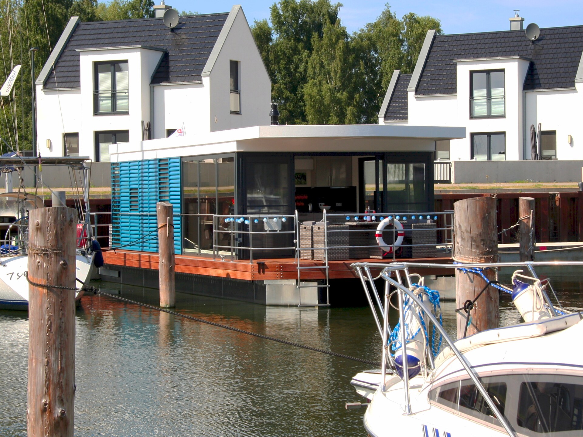 Moderne woonboot voor 4 personen direct aan de Oostzee in Peenemünde - foto 3