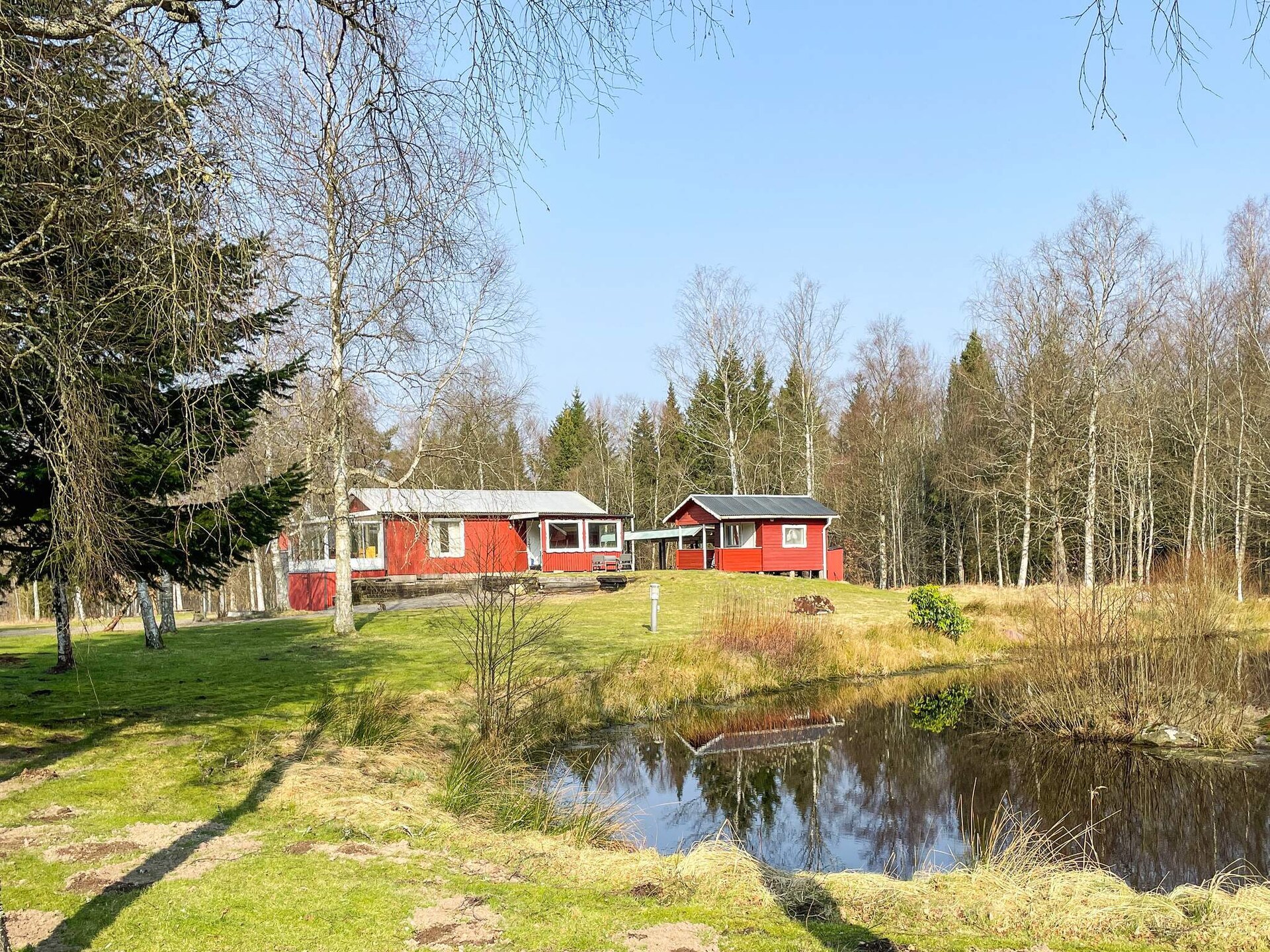 Rood Zomerhuis in de Zweedse Bossen bij Skånes Fagerhult - foto 5