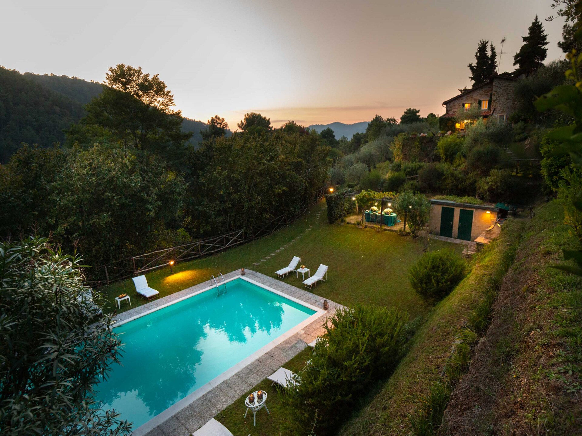 18e-eeuwse Toscaanse villa met privézwembad en bosbeek bij Lucca - foto 19