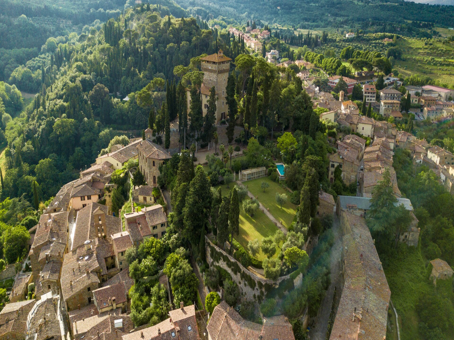 Middeleeuws kasteel in Cetona met privétoren en panoramisch zwembad - foto 110