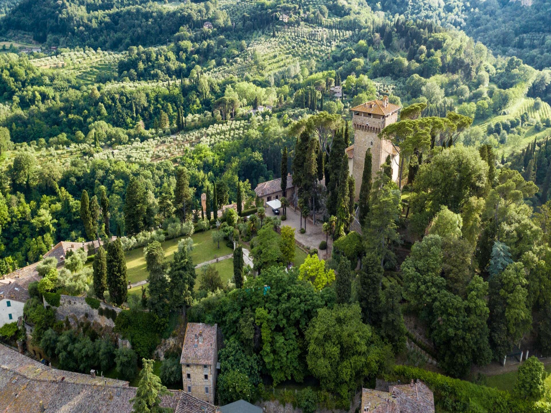 Middeleeuws kasteel in Cetona met privétoren en panoramisch zwembad - foto 118