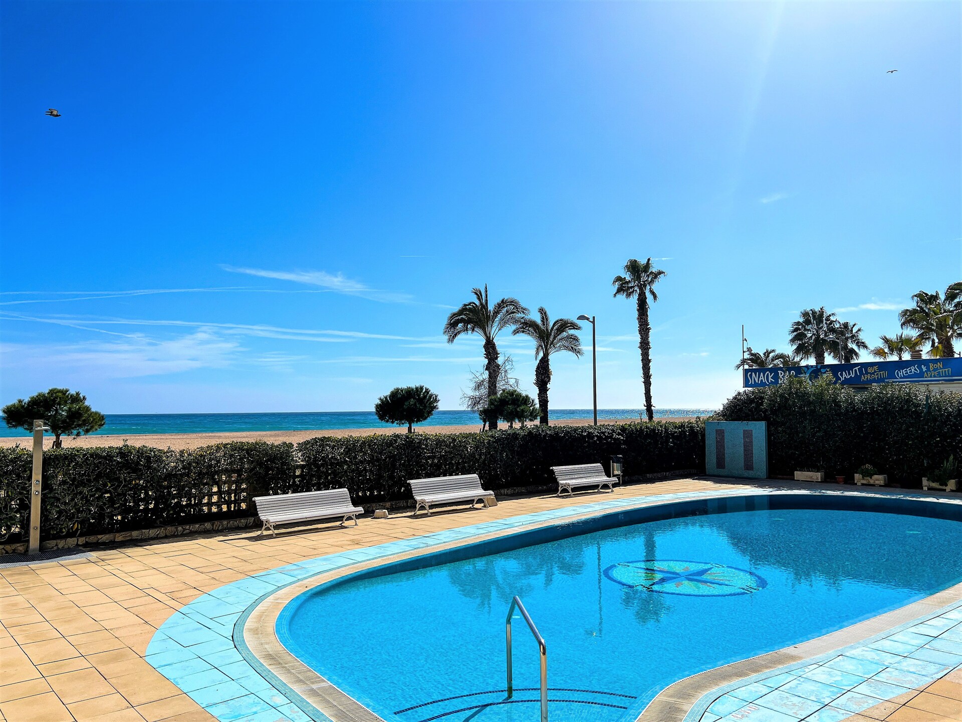 Appartement Mar: Direct aan zee in Santa Susanna met zwembad en panoramisch uitzicht - foto 7