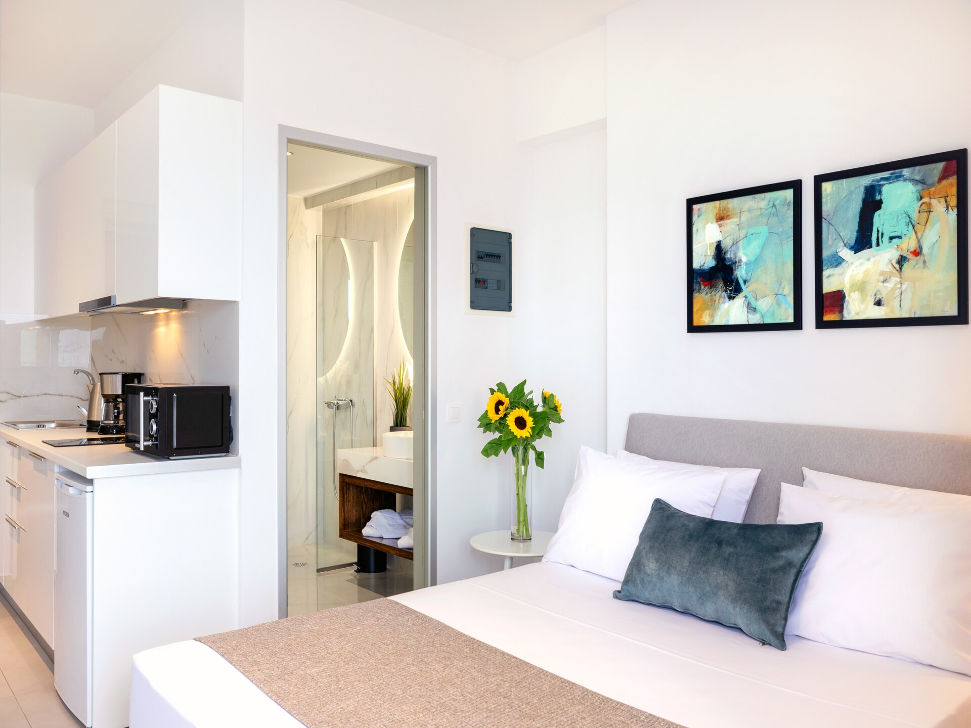 Stijlvolle studio met zwembad, 300m van strand in Rethymnon - foto 7