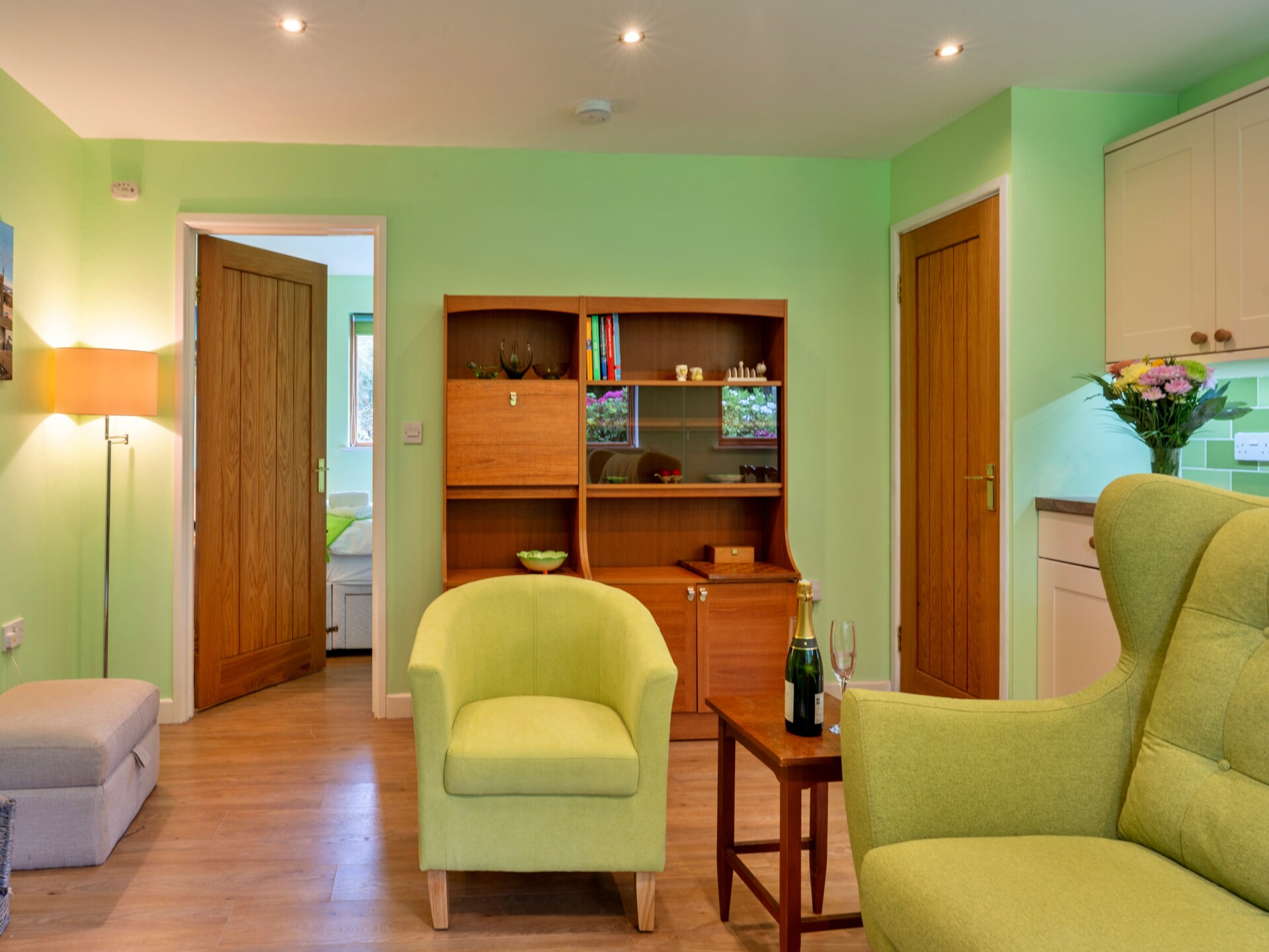 Romantisch chalet Skylarks in het hart van Cornwall met tuin en golfbaan - foto 7