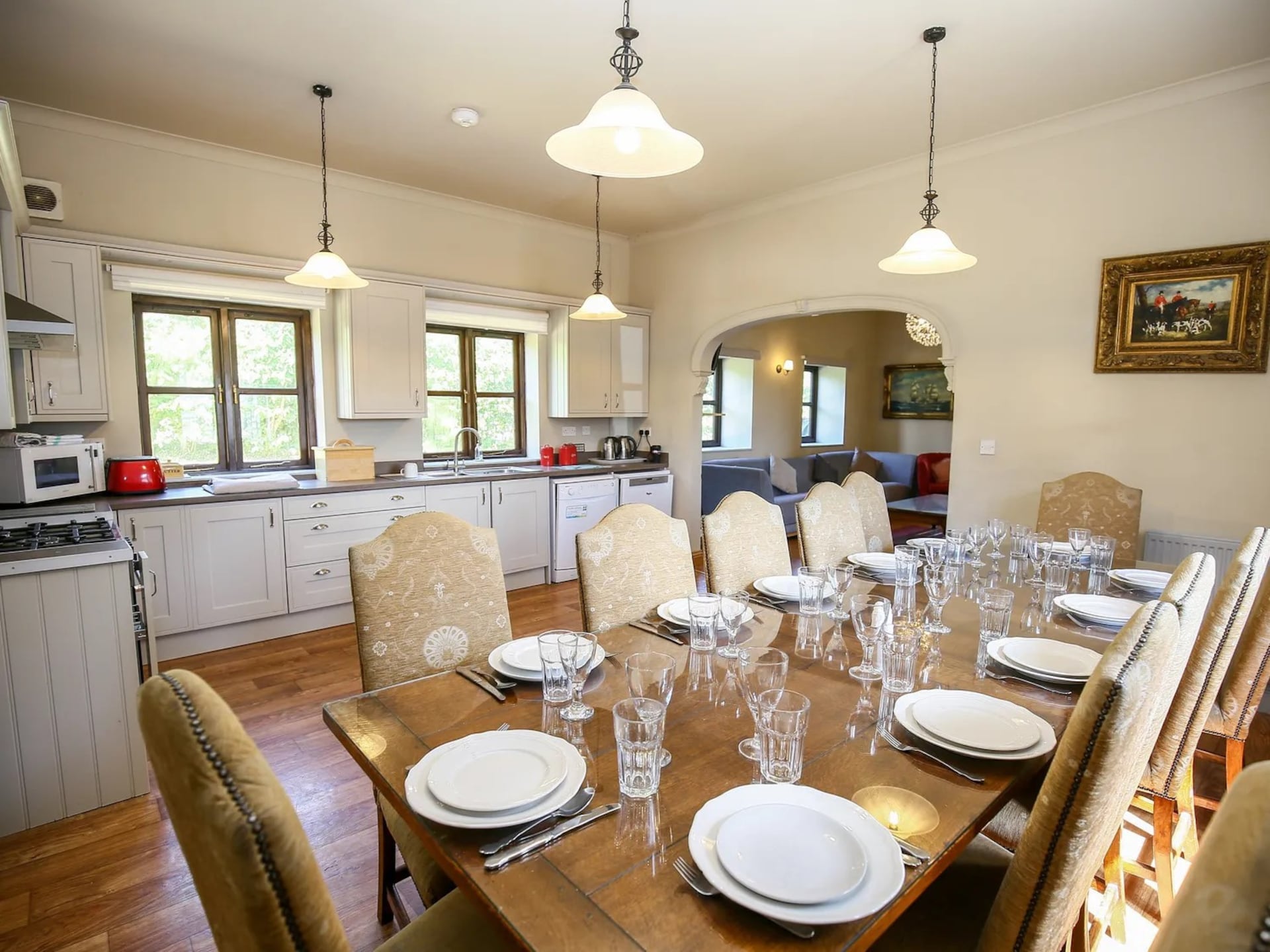 Luxe landhuis voor 12 personen in Onibury met gedeeld zwembad en tennisbaan - foto 9