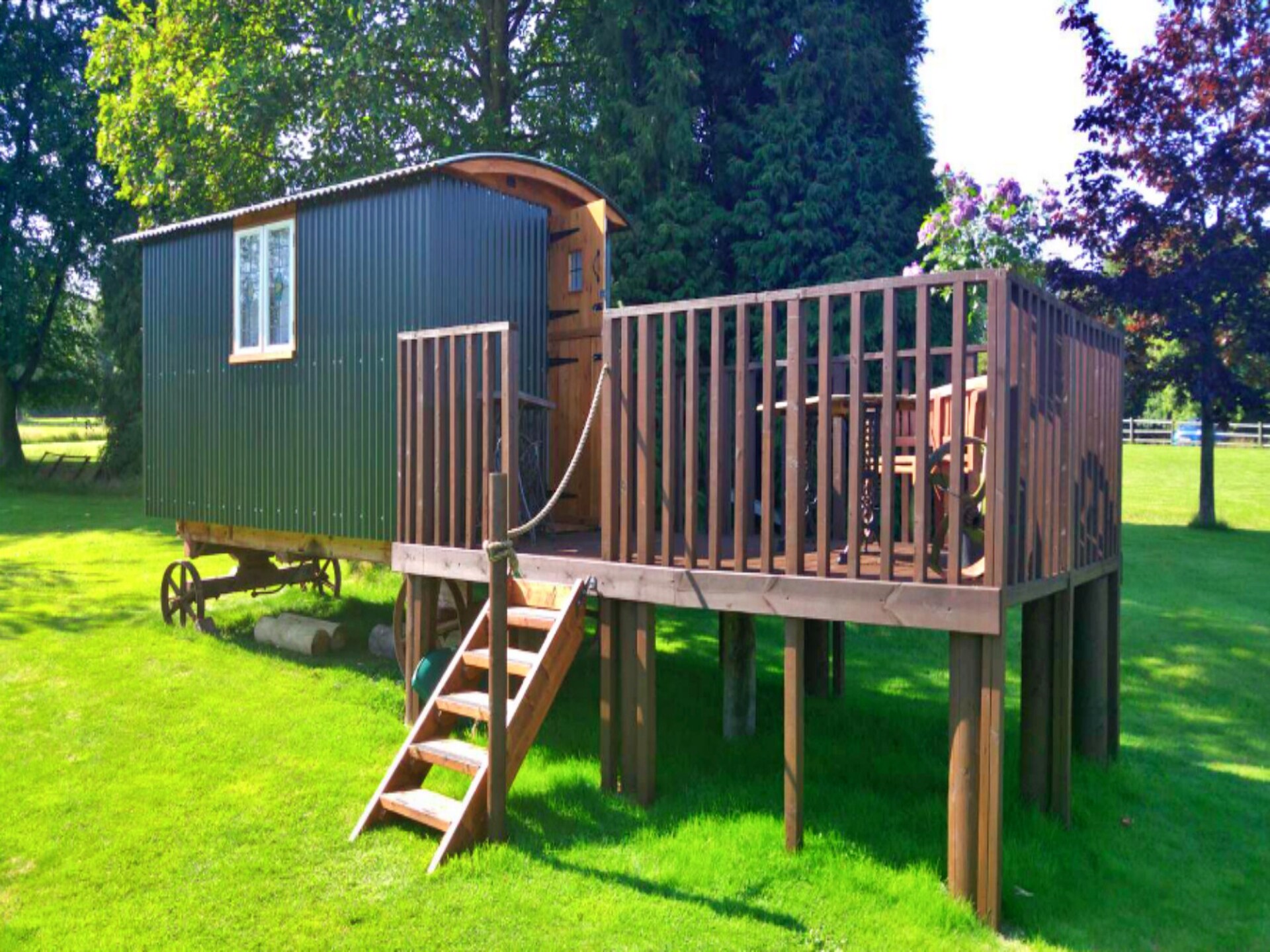 Romantische Shepherd's Hut voor 4 op Hilltop Farm bij Romsey en New Forest - foto 3