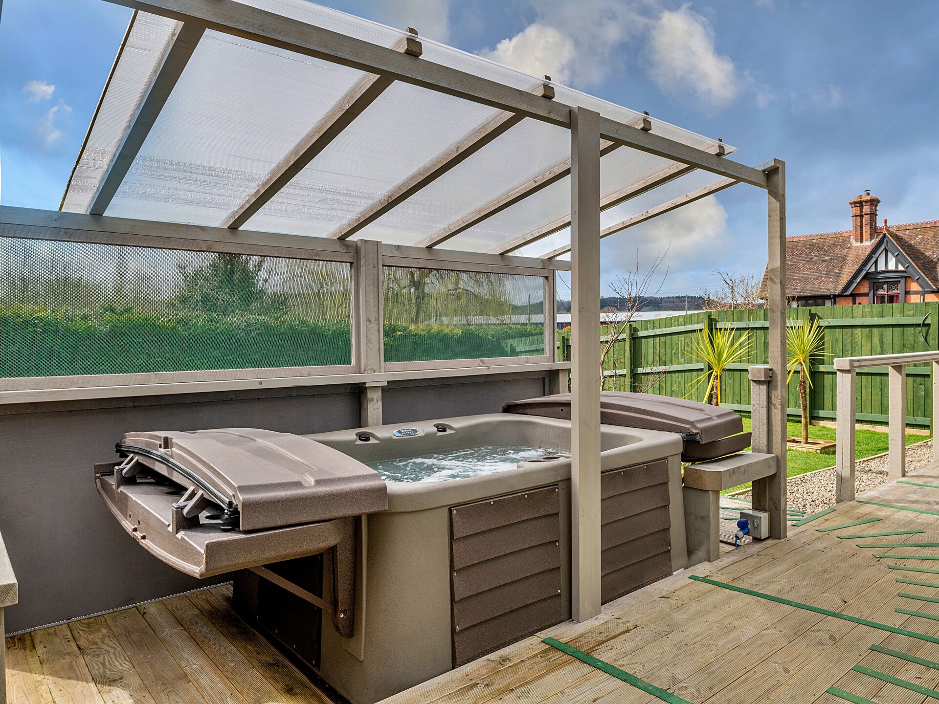 Romantisch landhuis met privé-bubbelbad en open haard in Shropshire - foto 22