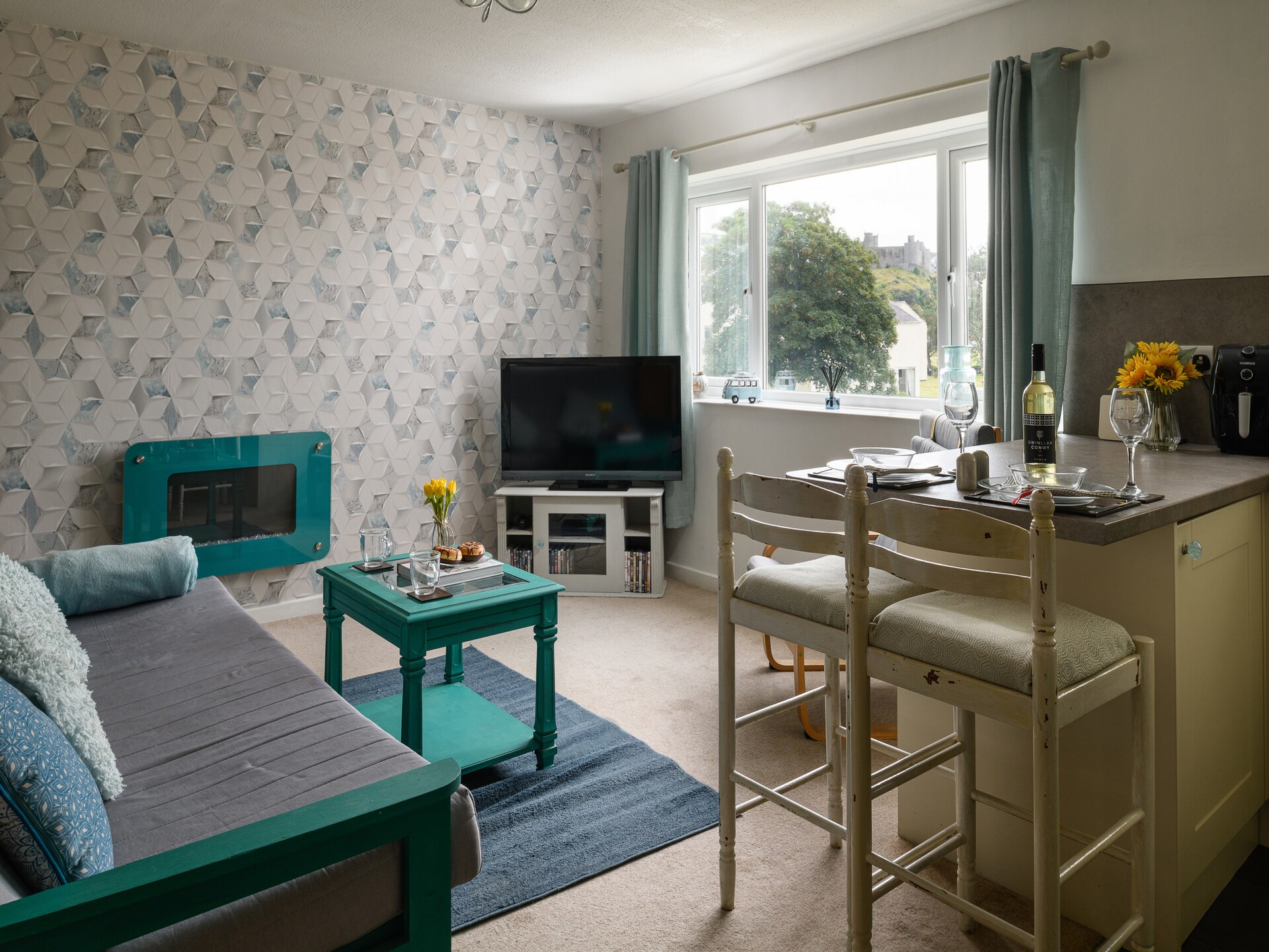 Licht appartement met kasteelzicht in Harlech, vlakbij strand en golfbaan - foto 2