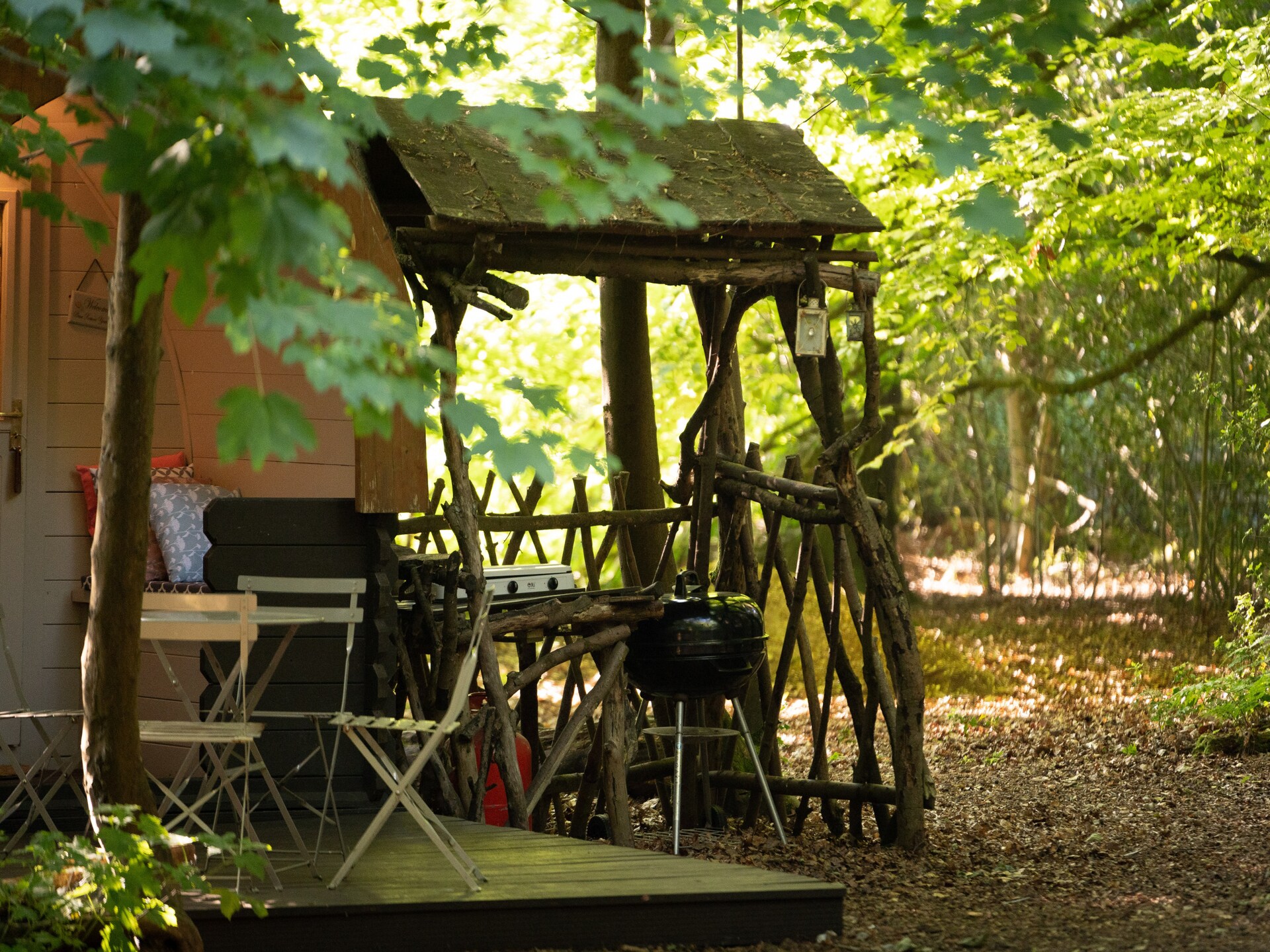 Glamping in eeuwenoud bos: Bluebelle Pod bij Newbury - foto 9