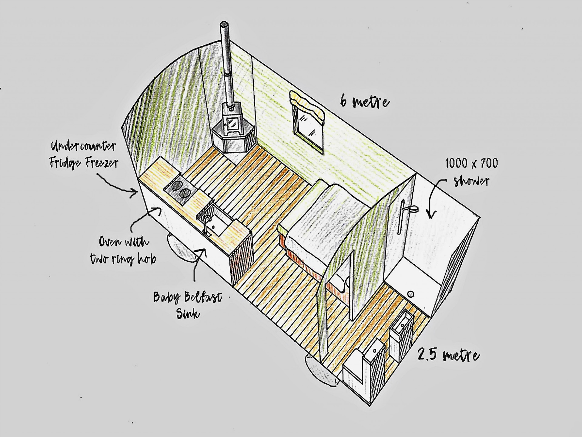 Sfeervol chalet 'Joan' Shepherds Hut in Pwllheli - foto 21