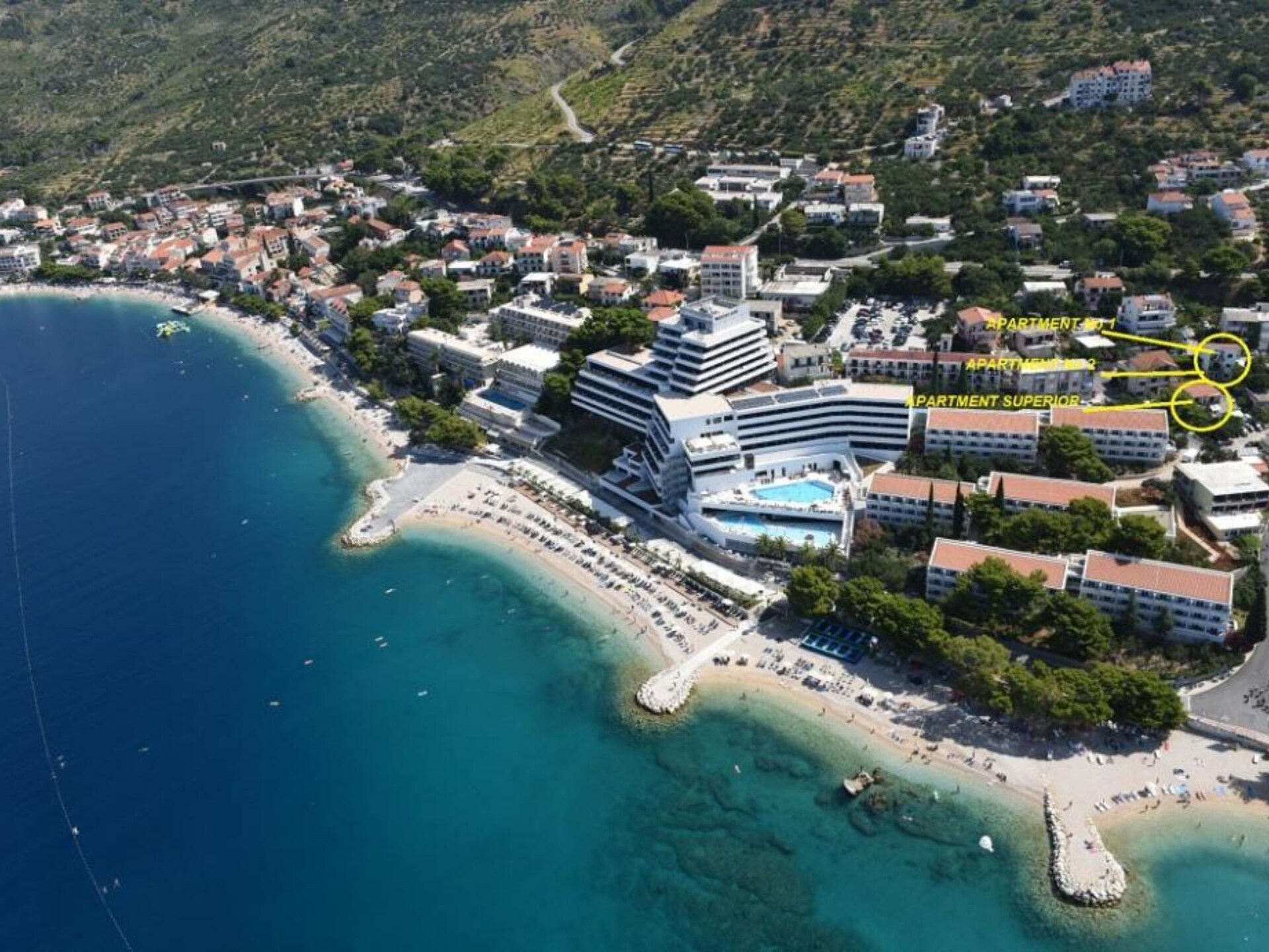 Aan het strand: Ruim appartement met zeezicht in Podgora - foto 24