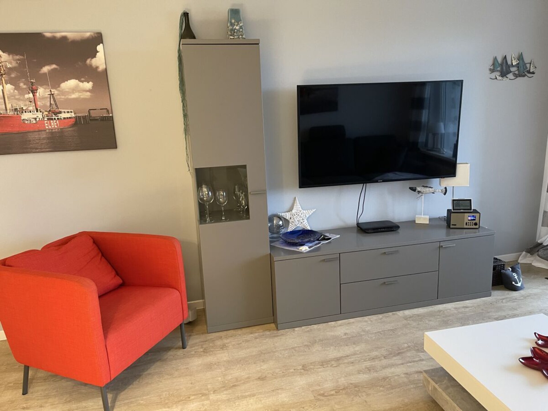 Appartement aan de dijk met weids uitzicht op zee en Kugelbake - foto 11