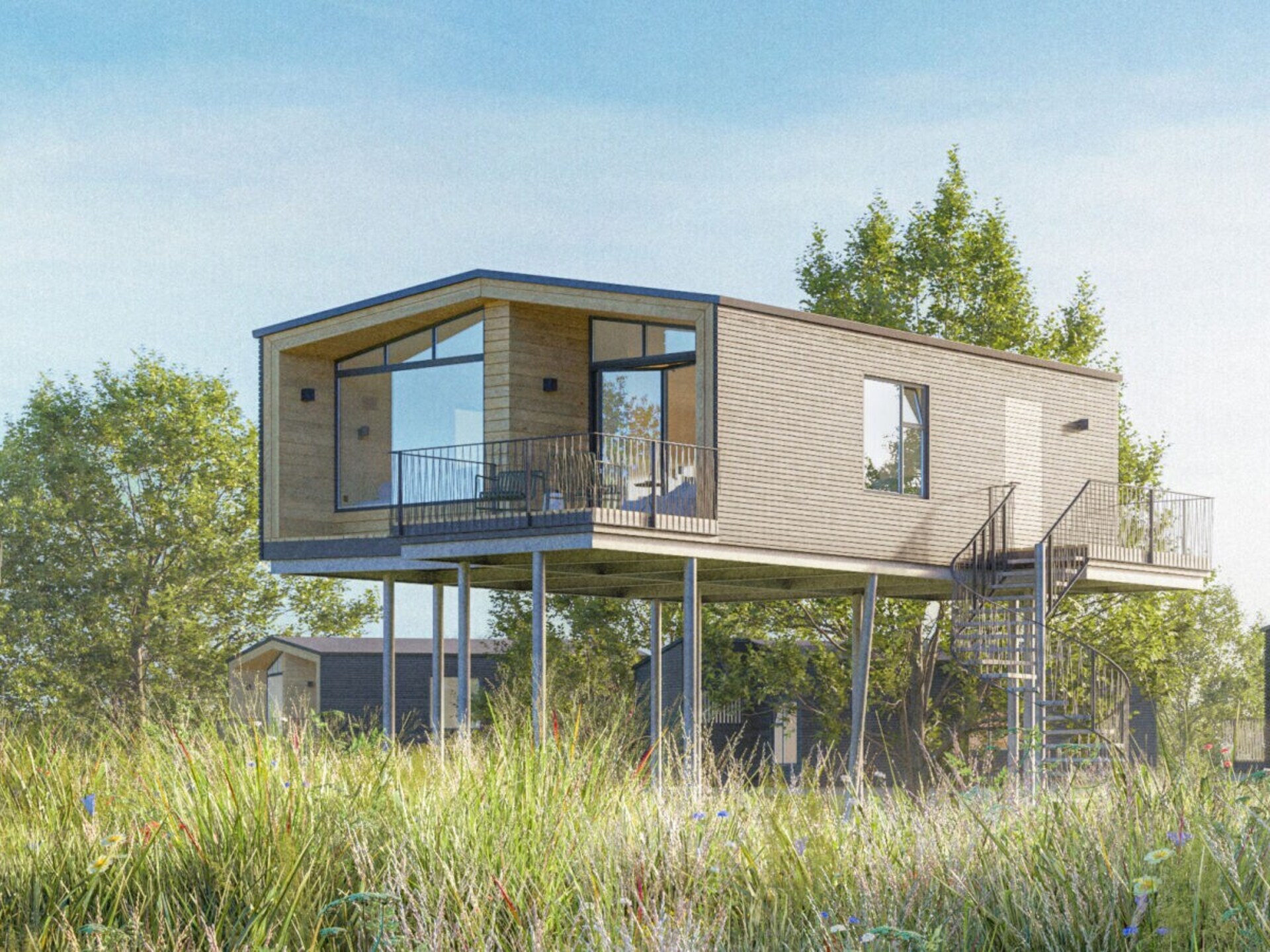 Moderne boomhut in Wangels – panoramisch uitzicht op 5 meter hoogte - foto 3