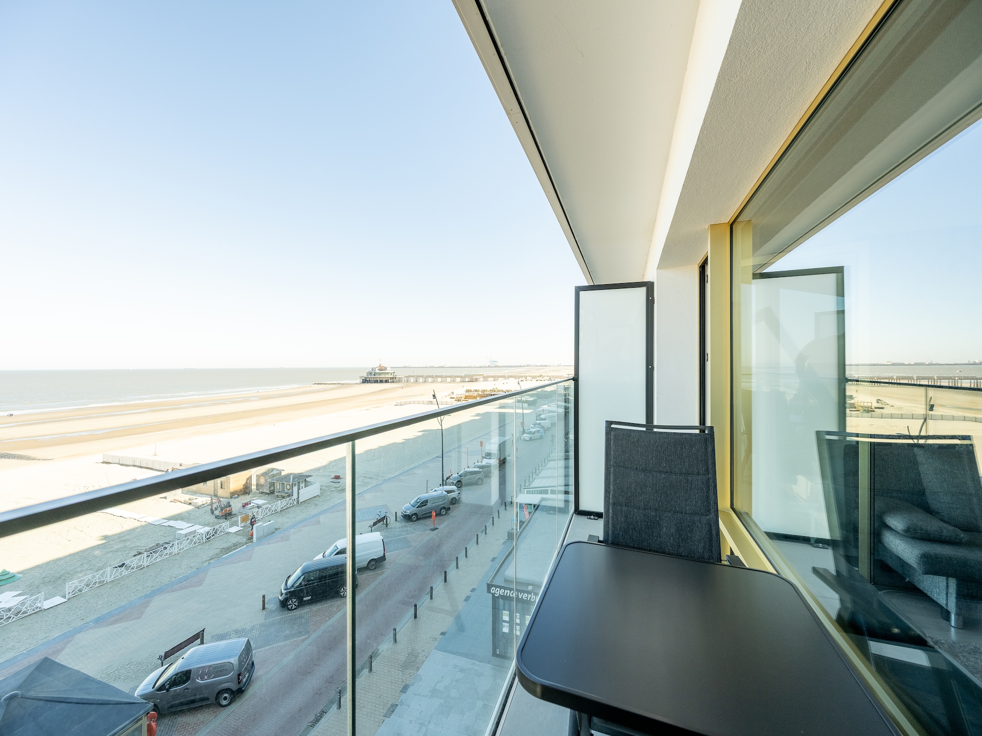 Studio met panoramisch zeezicht en twee zonnige terrassen in Blankenberge - foto 14