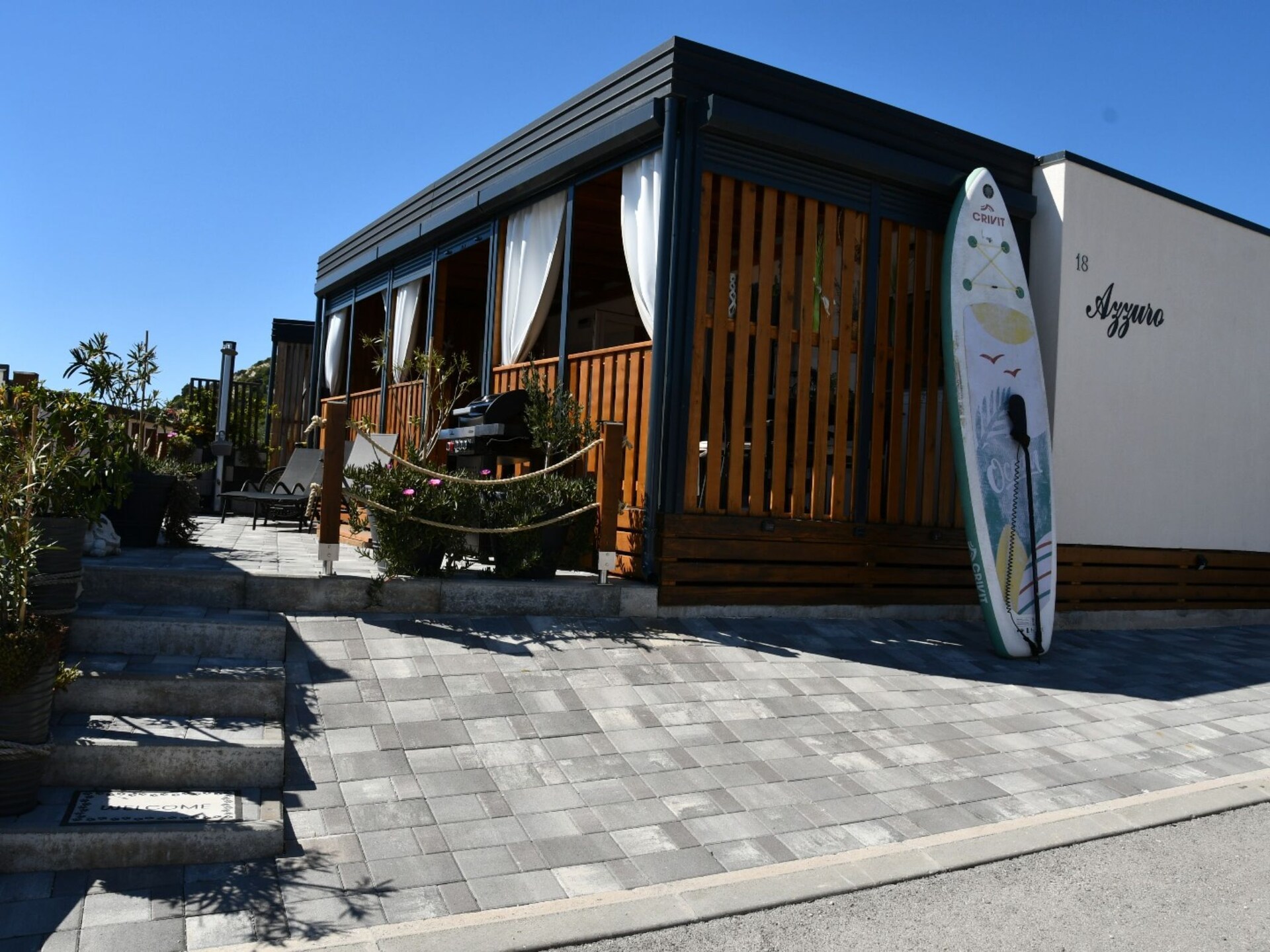 Vrijstaande stacaravan aan zee in Drage met terras en uitzicht - foto 14