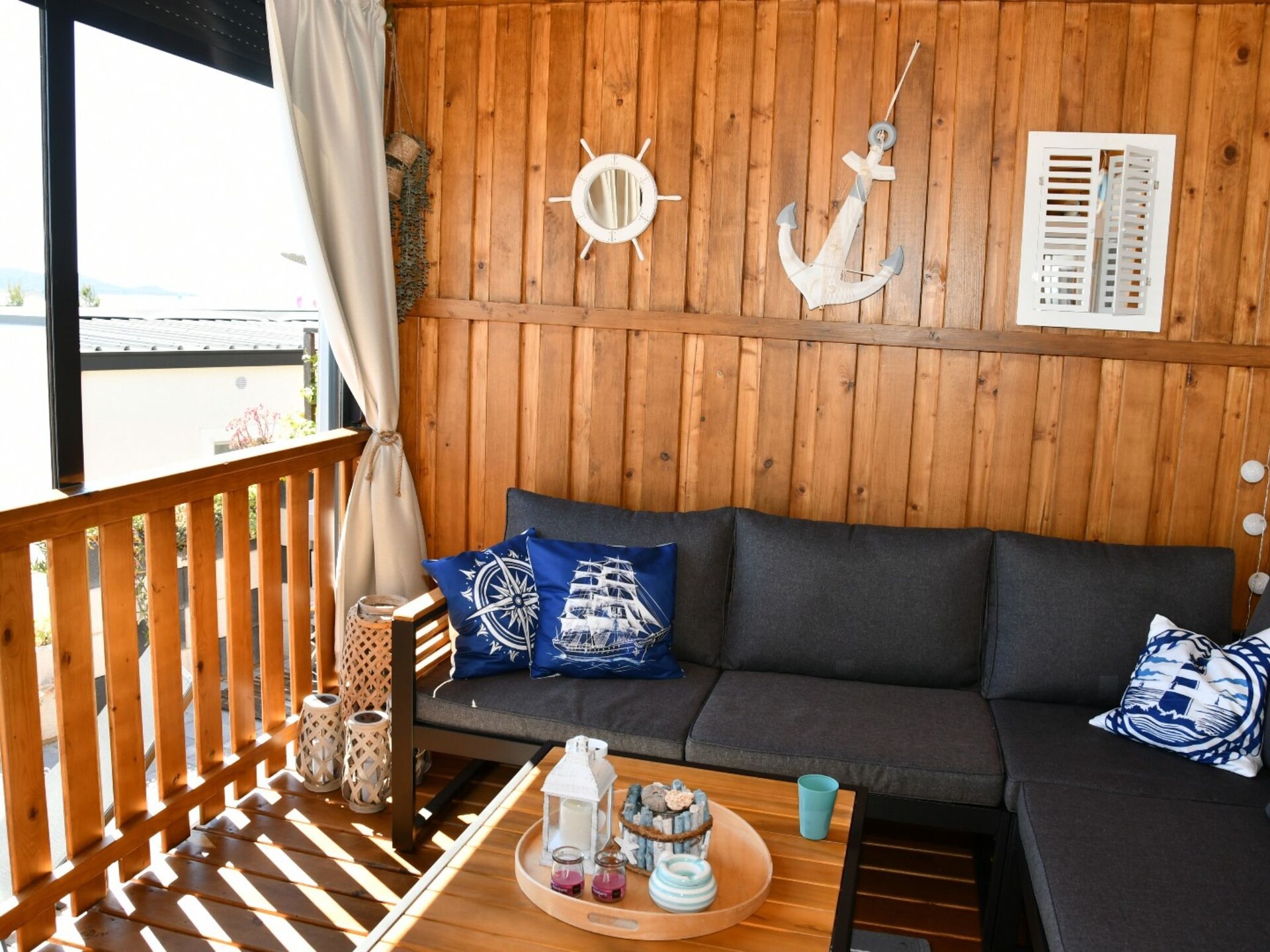 Vrijstaande stacaravan aan zee in Drage met terras en uitzicht - foto 18
