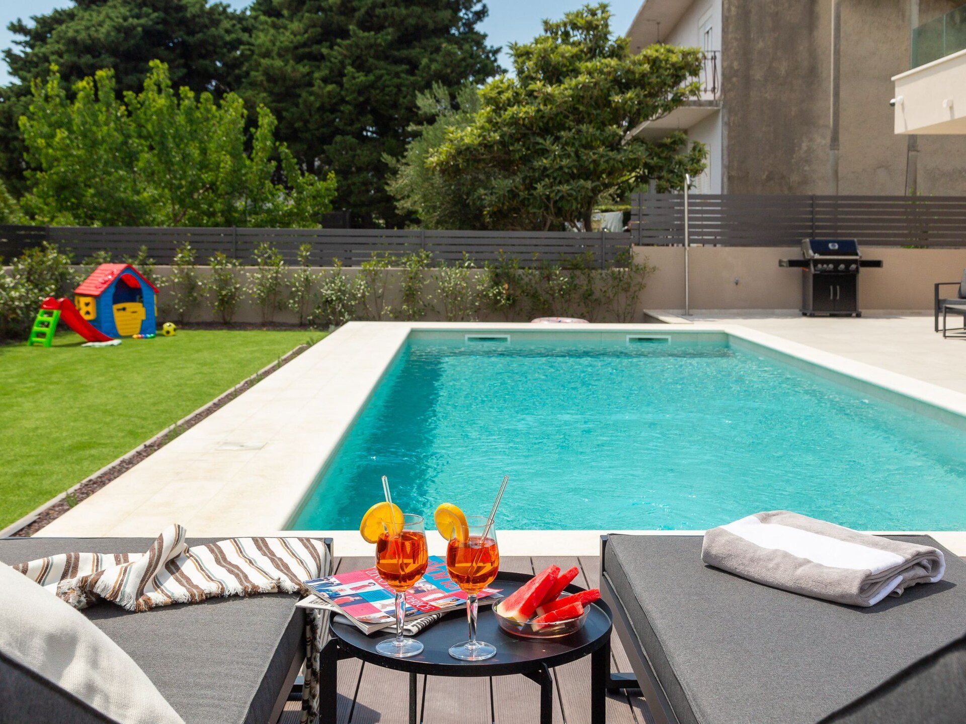Villa Prima Lux: Ruim vakantiehuis met privézwembad op 400m van zee bij Split - foto 65