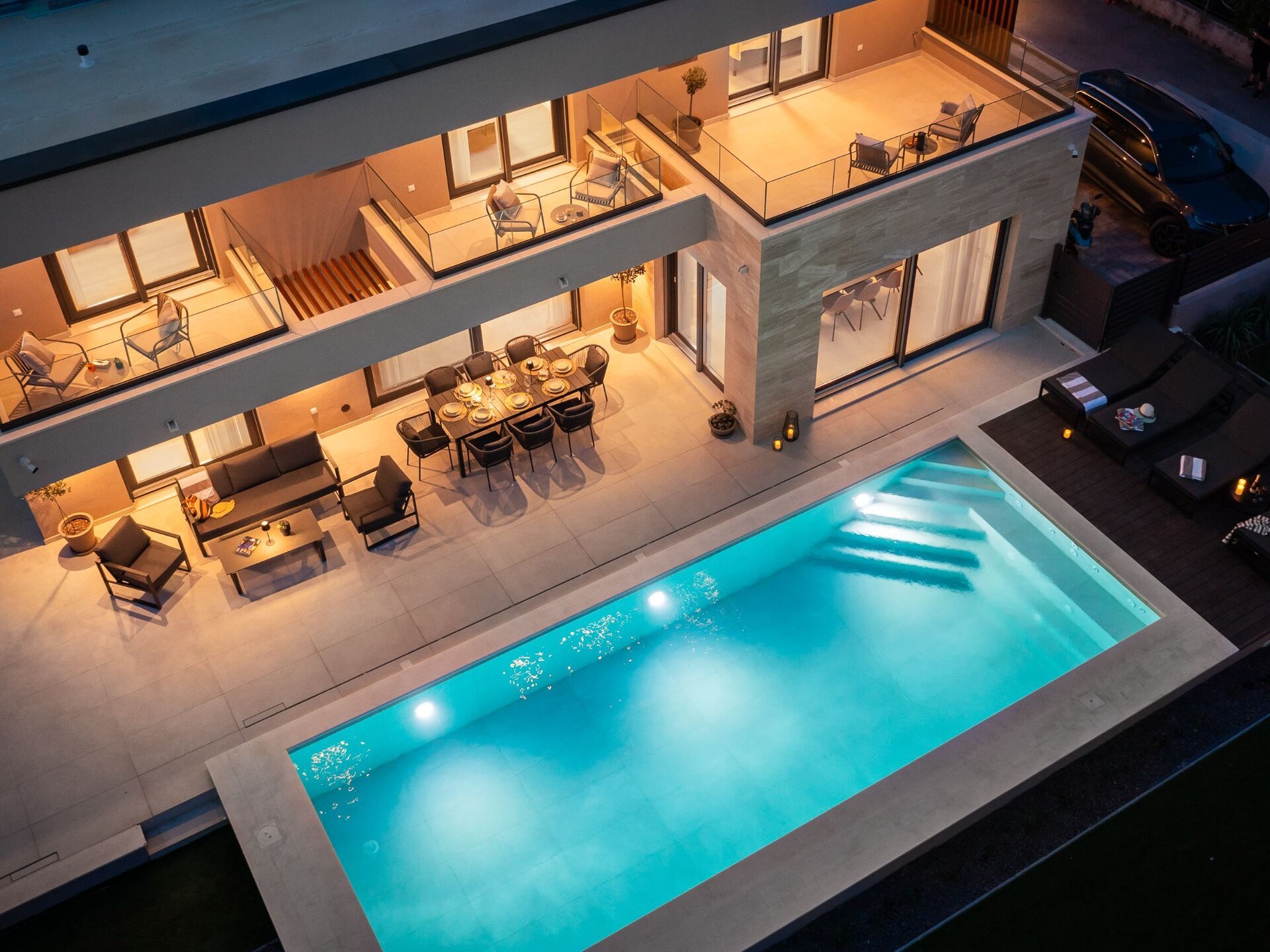 Villa Prima Lux: Ruim vakantiehuis met privézwembad op 400m van zee bij Split - foto 76