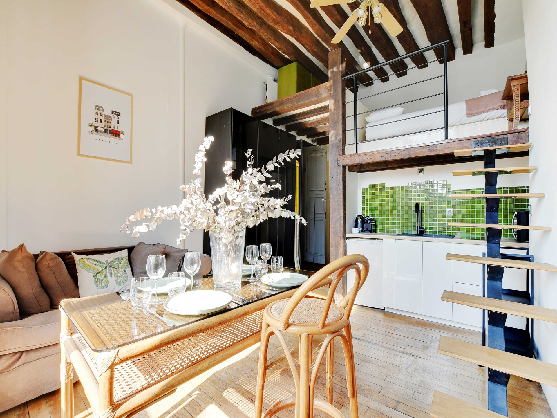 Compact en sfeervol studio-appartement in Parijs, vlakbij de Marais en metro - foto 6