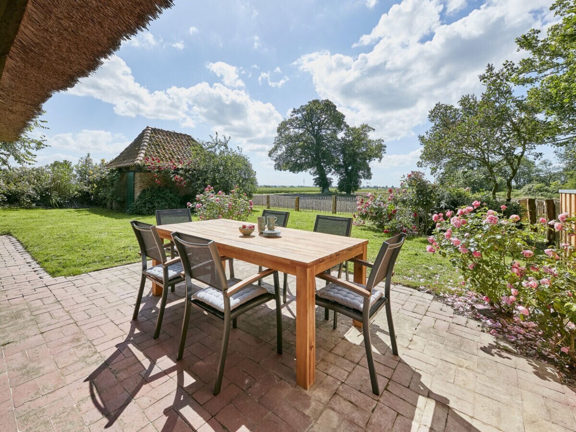 Rietgedekt vakantiehuis bij Oldenburg met weids uitzicht en grote tuin - foto 24
