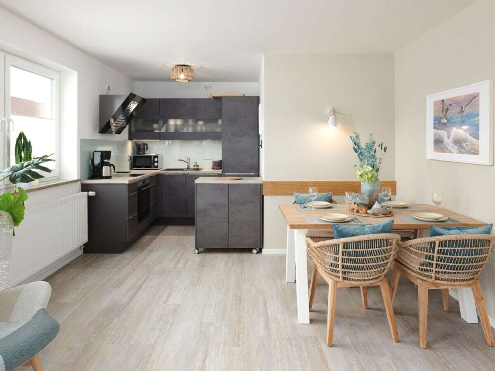 Strandoase Laboe: Stijlvol appartement met kunst en terras op loopafstand van zee - foto 8