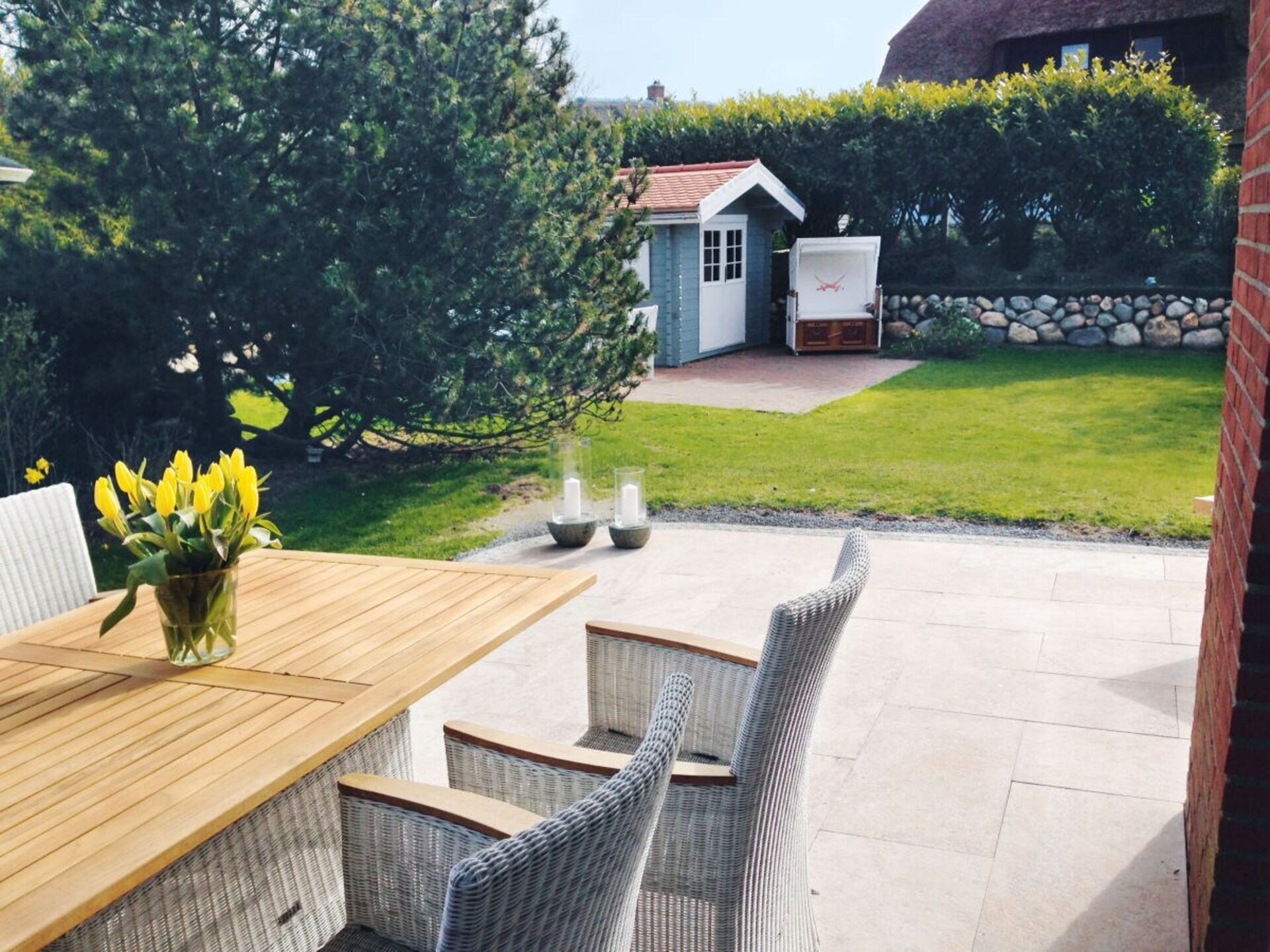 Sfeervol rietgedekt vakantiehuis met 3 terrassen in Keitum, 500m van centrum - foto 5