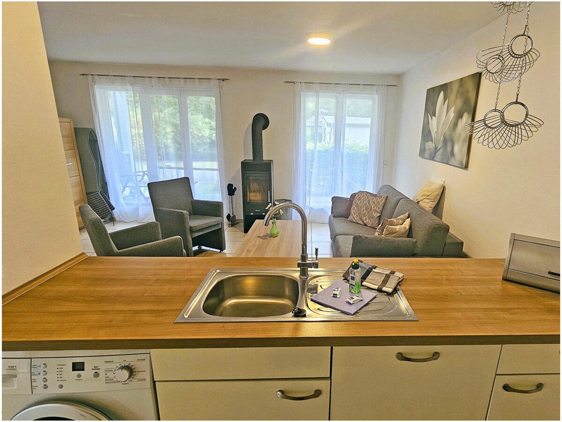 Knus vakantiehuis met sauna en open haard op 500m van strand Glowe - foto 13