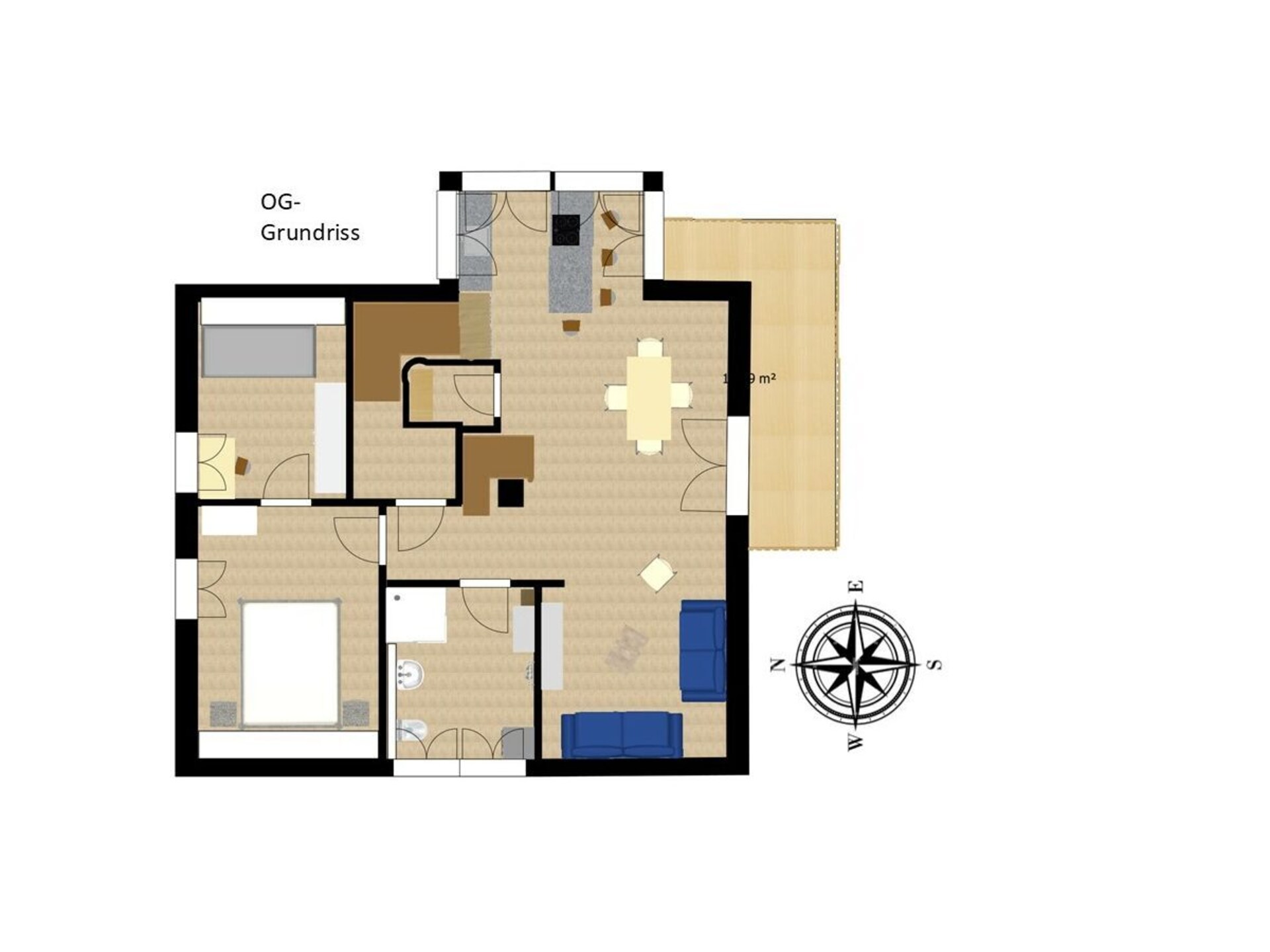Licht appartement met mezzanine, 3 slaapkamers, vlakbij centrum Kappeln - foto 22